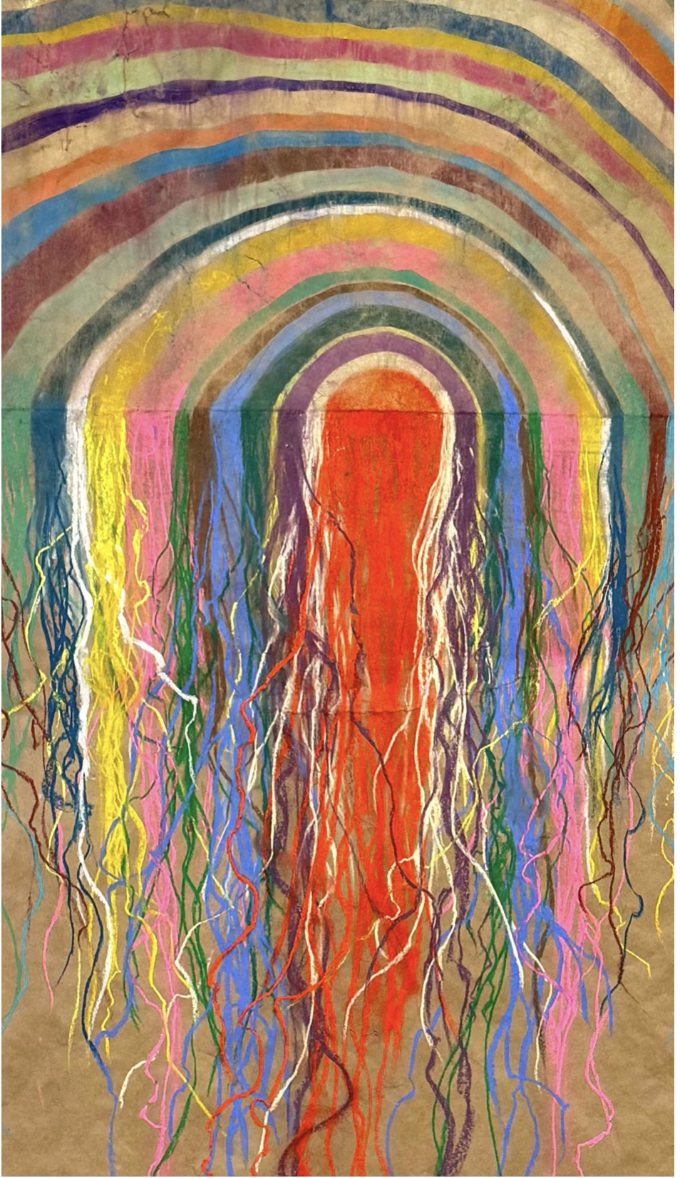 Soft Exposure, 2026, 24" by 36", gouache and pastel on paper (private collection)