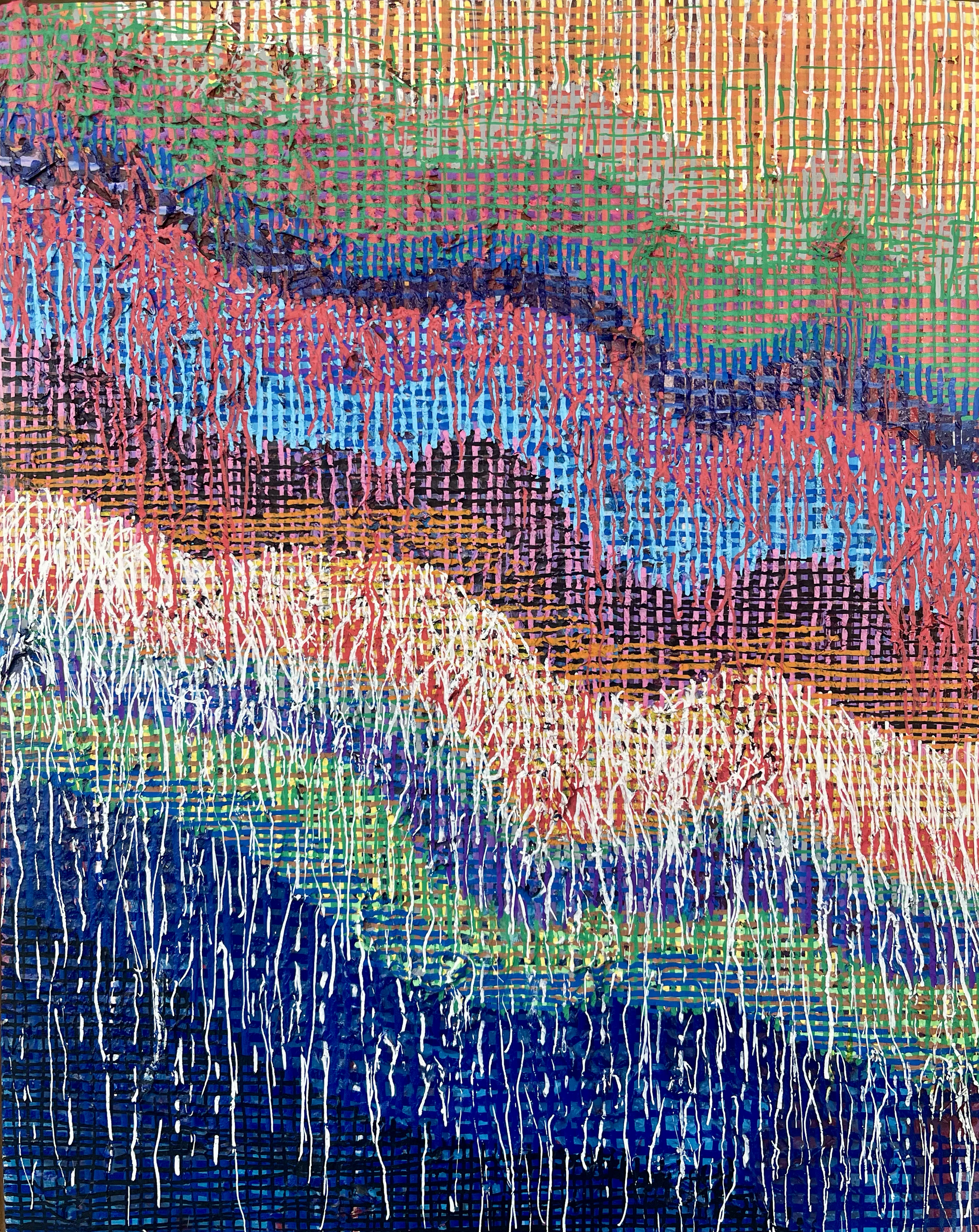 Threads Remember, 2025
9.5" by 11.5" mixed media on wood panel
