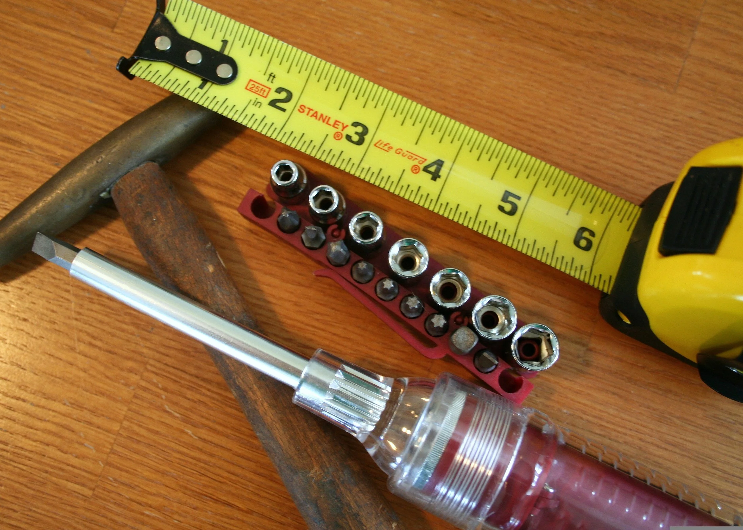 Tools on a table