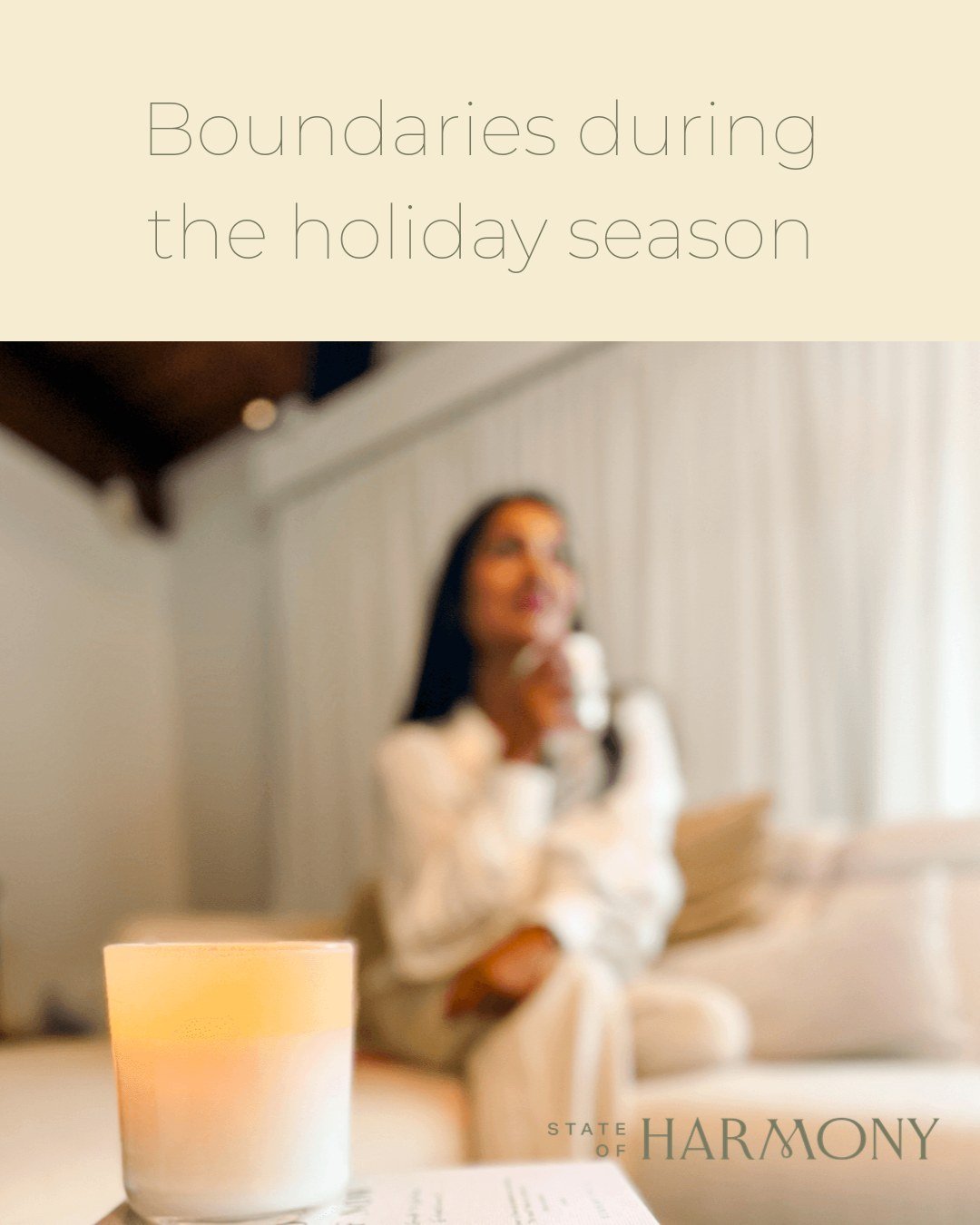 The holiday season can be a beautiful time, yet it often leaves us feeling stretched thin.

Between family gatherings, traditions, and busy calendars, it's easy to say "yes" even when your body and mind are craving a pause. Bren&eacute; Bro
