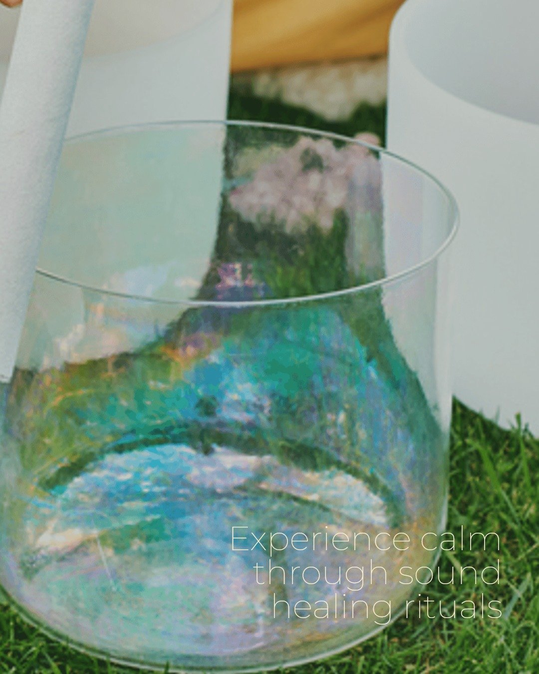 Sound bowl vibrations gently guide you into deep relaxation and ease feelings of anxiety.

Their soothing tones ripple through your body, helping to slow your breath and calm your nervous system.

Have you experienced the peaceful stillness that soun