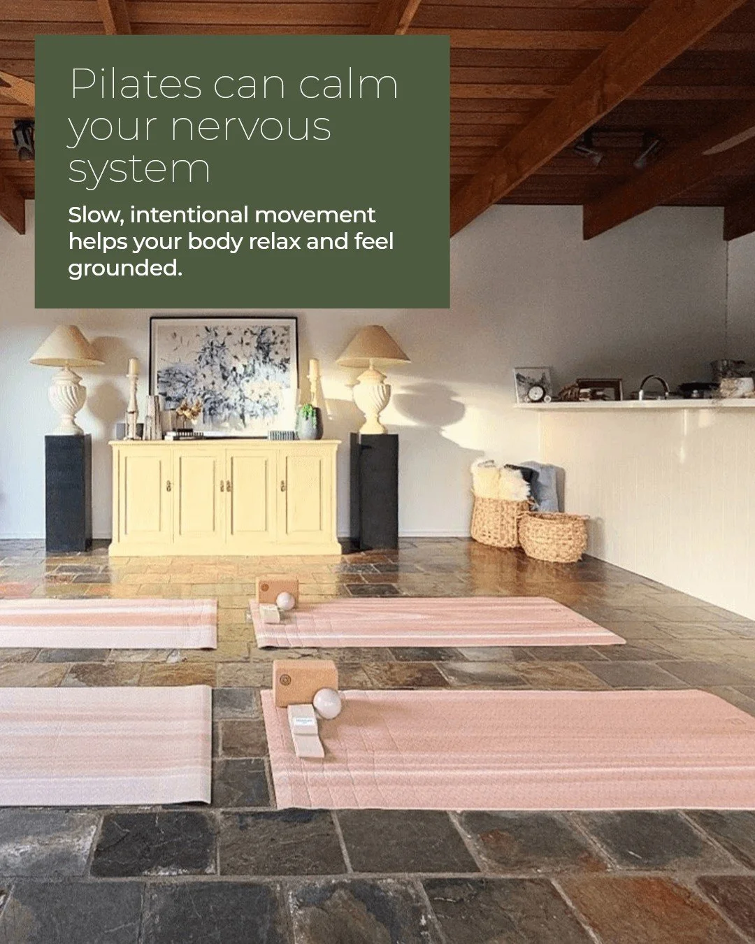 Feeling overwhelmed or out of sync? Pilates offers more than just movement - it gently soothes your nervous system and nurtures emotional wellbeing.

Through intentional movement, your body learns to relax deeply, helping you feel more grounded and c