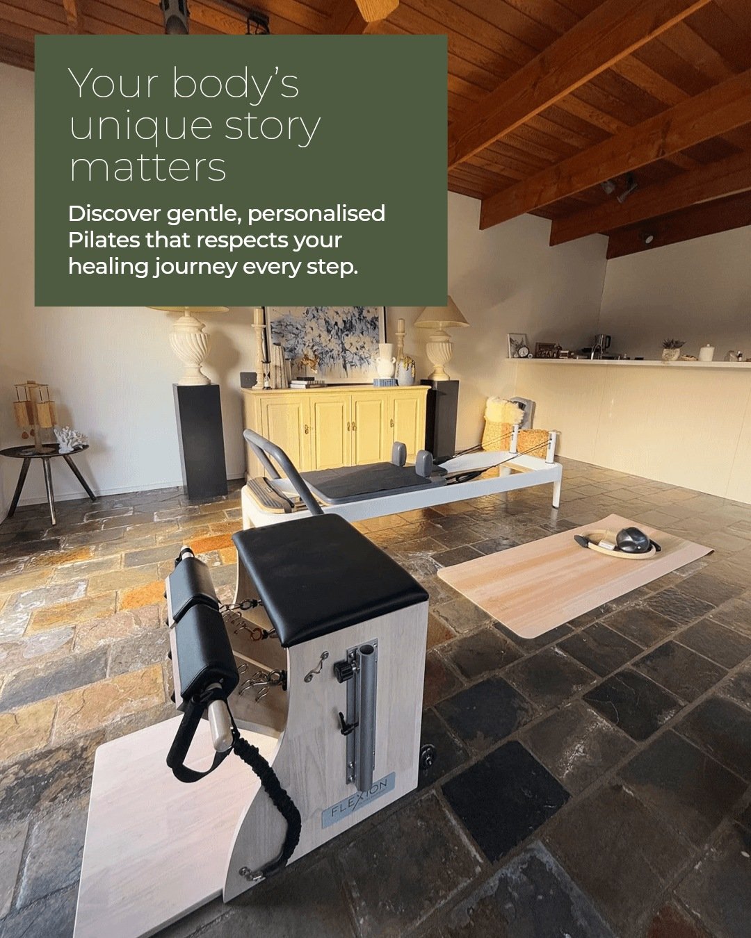 How does personalised Clinical Pilates support you?

Safe recovery and lasting wellness start with care tailored just for you. Each session is designed to honour your unique body and healing path, helping you rebuild strength gently and confidently.
