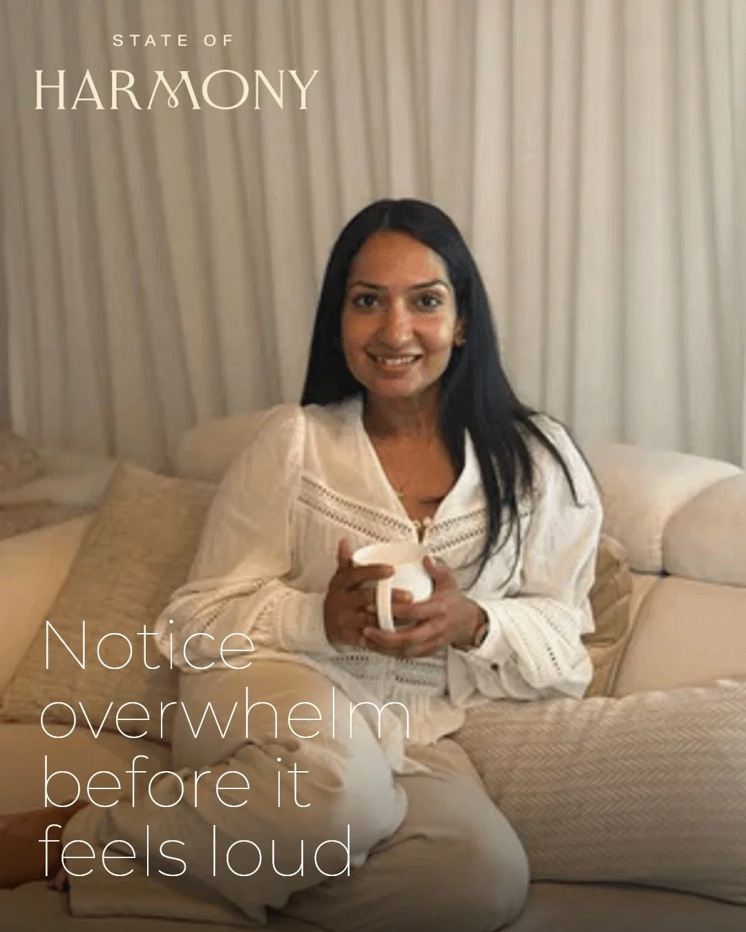 Have you noticed how overwhelm often creeps in quietly, long before it feels loud and impossible to manage?

It's like a gentle tide rising &mdash; first a subtle tension in your shoulders, a restless mind, or a sigh that slips out more often than us