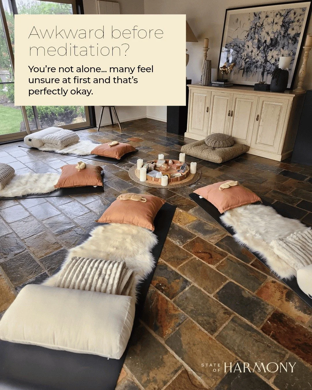 Feeling awkward or unsure before meditation?

That&rsquo;s completely normal.

Many people worry they won&rsquo;t know what to do, that they won&rsquo;t be able to switch off, or that meditation might feel a little unfamiliar at first.

At State of H
