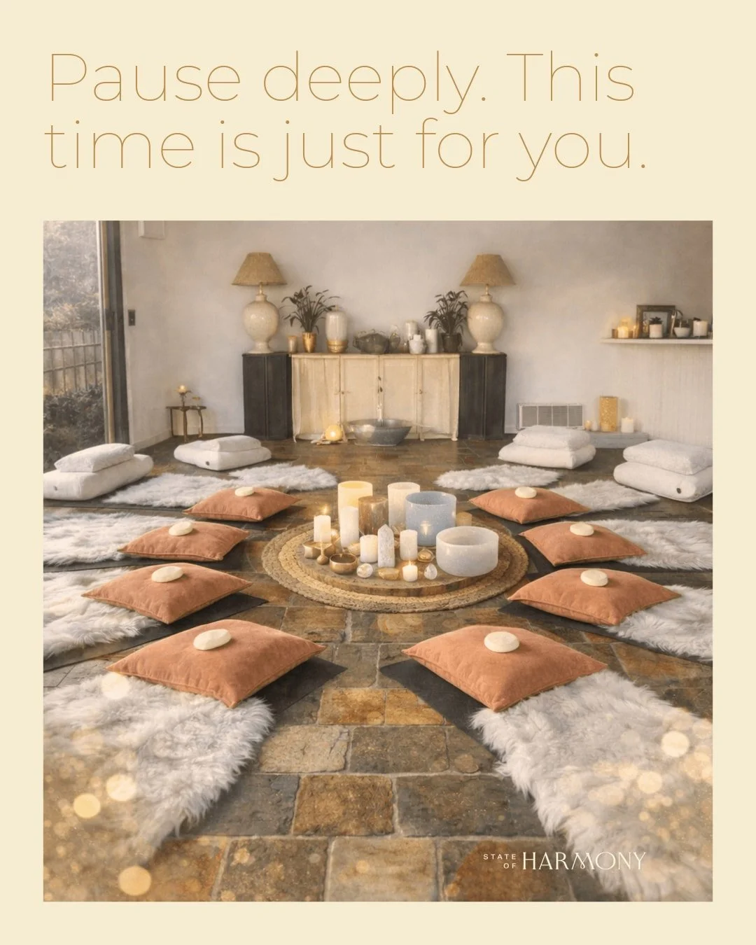 You give so much of yourself. When do you get to pause?

Sacred Sunday is a gentle 90-minute morning experience created for those moments when life has felt full, busy or a little disconnected from yourself.

Through mindful movement, guided meditati