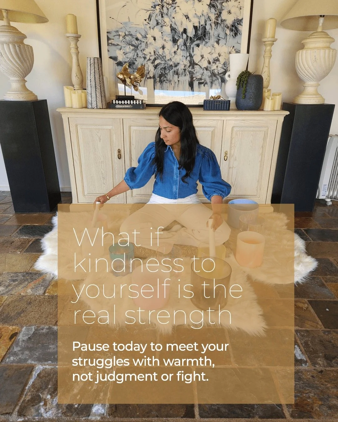 Self-compassion is not about letting yourself off the hook.
It is about meeting yourself with the same kindness you would offer someone you love.

Especially in the moments when you feel tired, overwhelmed, disappointed, or not quite enough.

Sometim