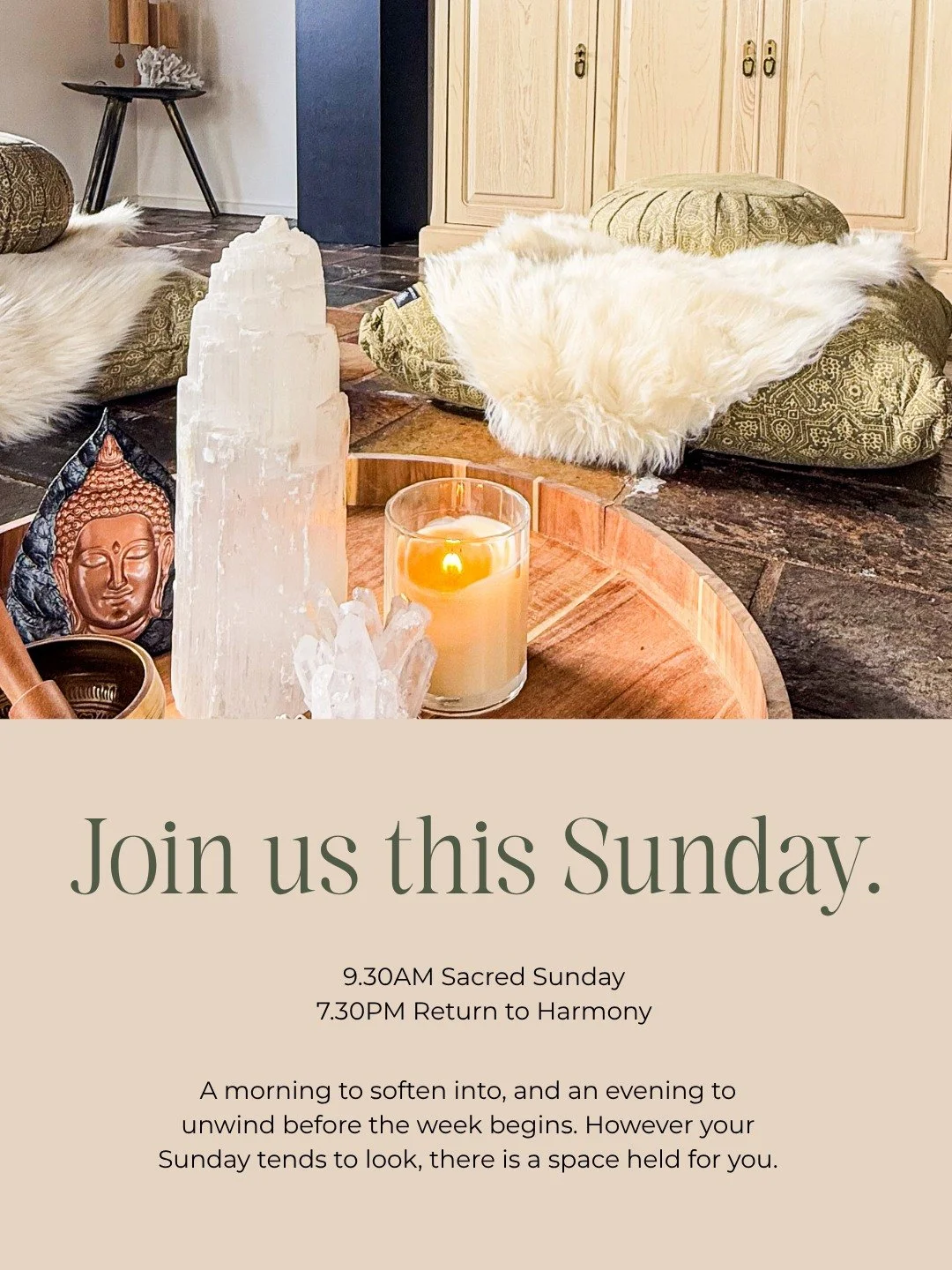 Sunday has a way of holding two different needs at once. There is the part of us that wants to ease in slowly, and the part that starts to feel the week ahead creeping in before it has even arrived.

This Sunday we are making room for both. A gentle 