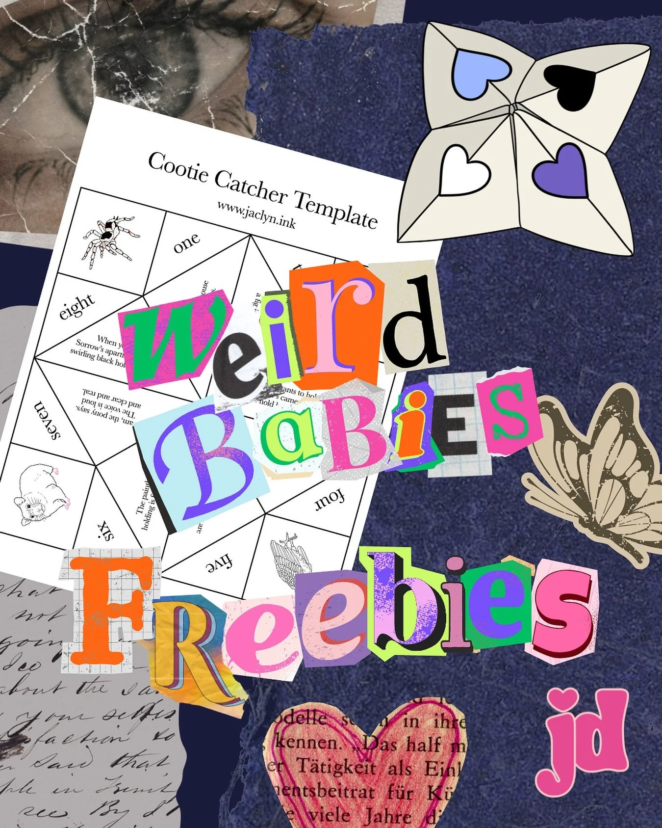 Fellow 90s kids: remember cootie catchers? Fortune tellers? You know what I mean &ndash; those magic foldy things.

Now you can relive those core memories when you pre-order your copy of Weird Babies! 

Early birds will get a printable cootie catcher