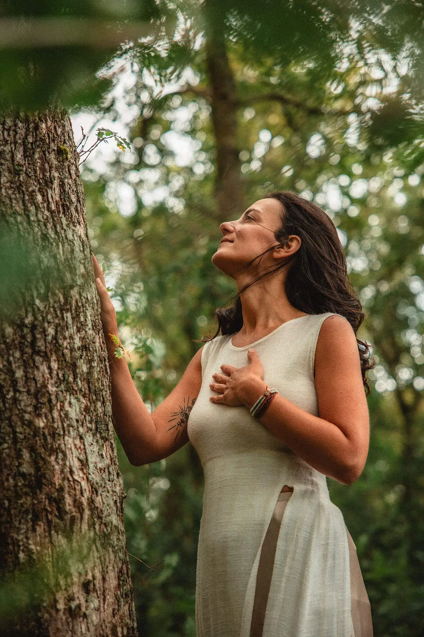 Lara Wehbe touching a tree and her heart
