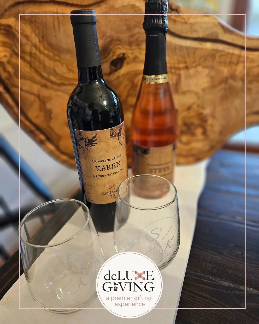 Sometimes you don&rsquo;t know a client well enough to send something deeply specific.
But that doesn&rsquo;t mean the gift can&rsquo;t still feel personal.

Custom wine labels and personalized glasses are a great middle ground. They add a thoughtful