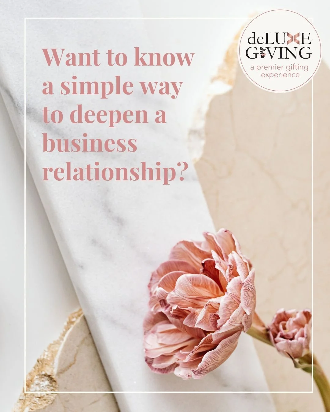 Send a gift that says &ldquo;I pay attention.&rdquo;

My goal at Deluxe Giving is to do just that, create gifts tailored to the person, their interests, and their season of life to make them feel seen.