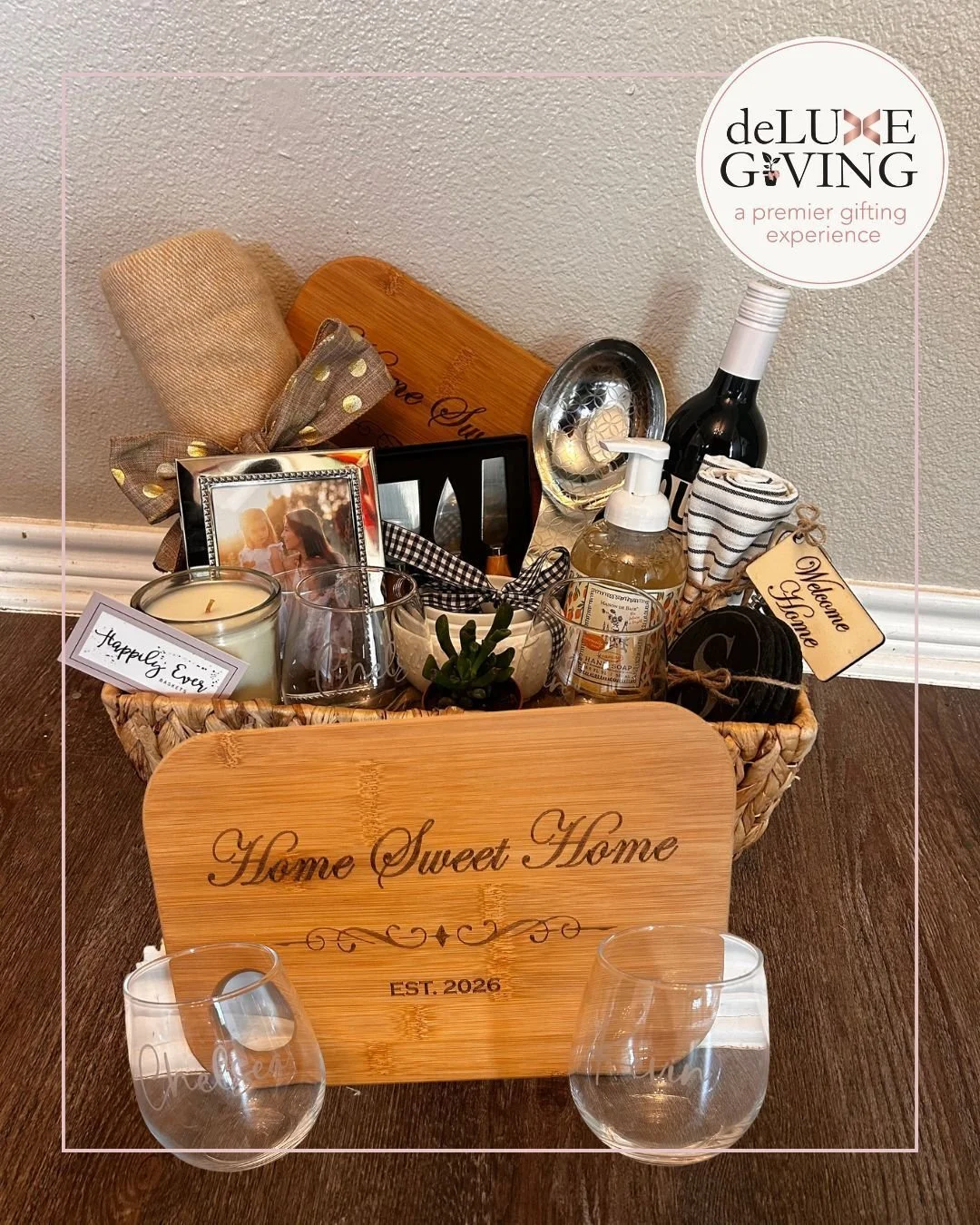 New house, new season, just the two of them. 🏡💛

A client just moved into a new home after the kids are grown and gone, and we wanted to send a little warmth to help celebrate this big moment. 

We put together a housewarming gift with wine, engrav