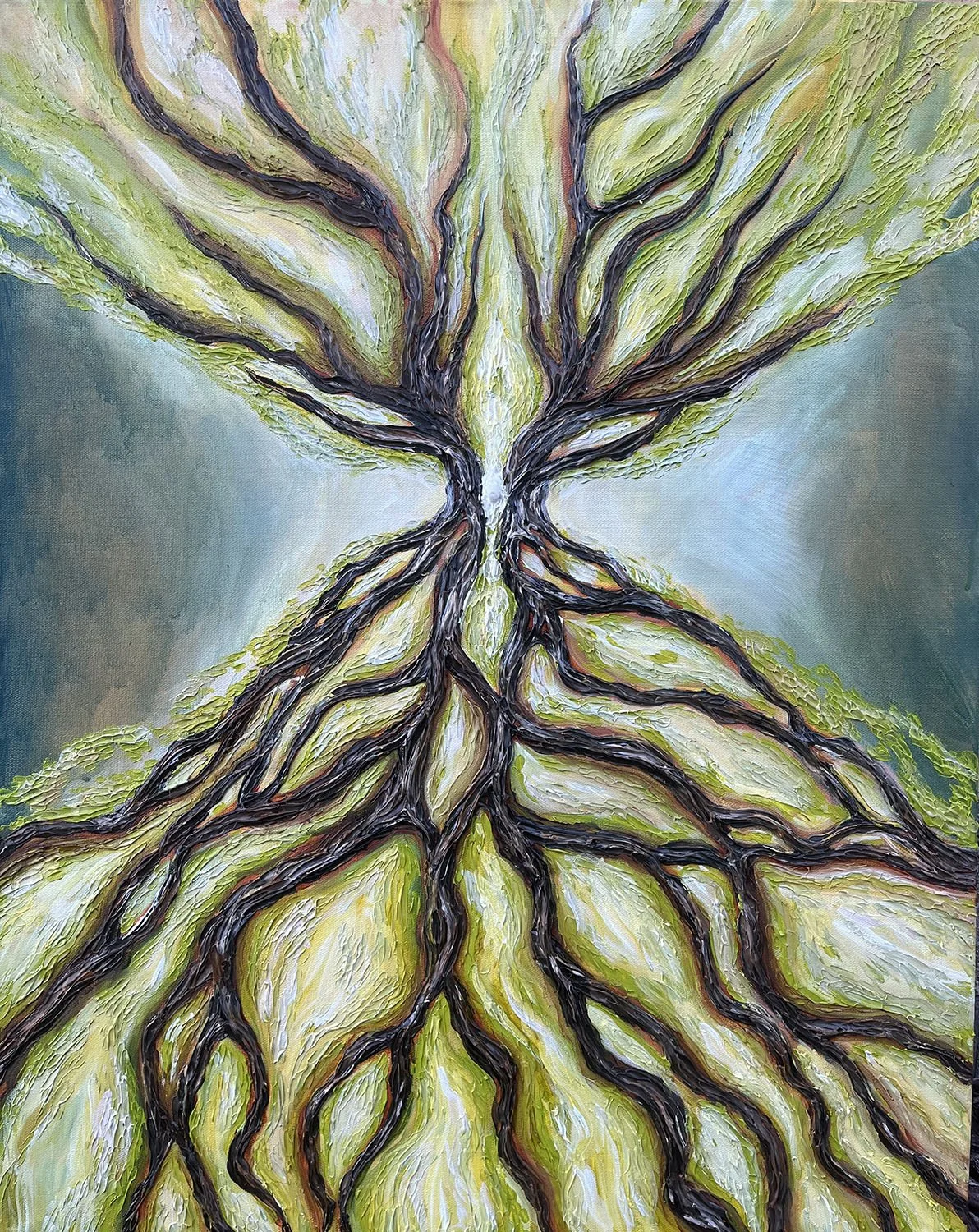 Untitled, Acrylic and Mixed Media, 24" x 30", 2023