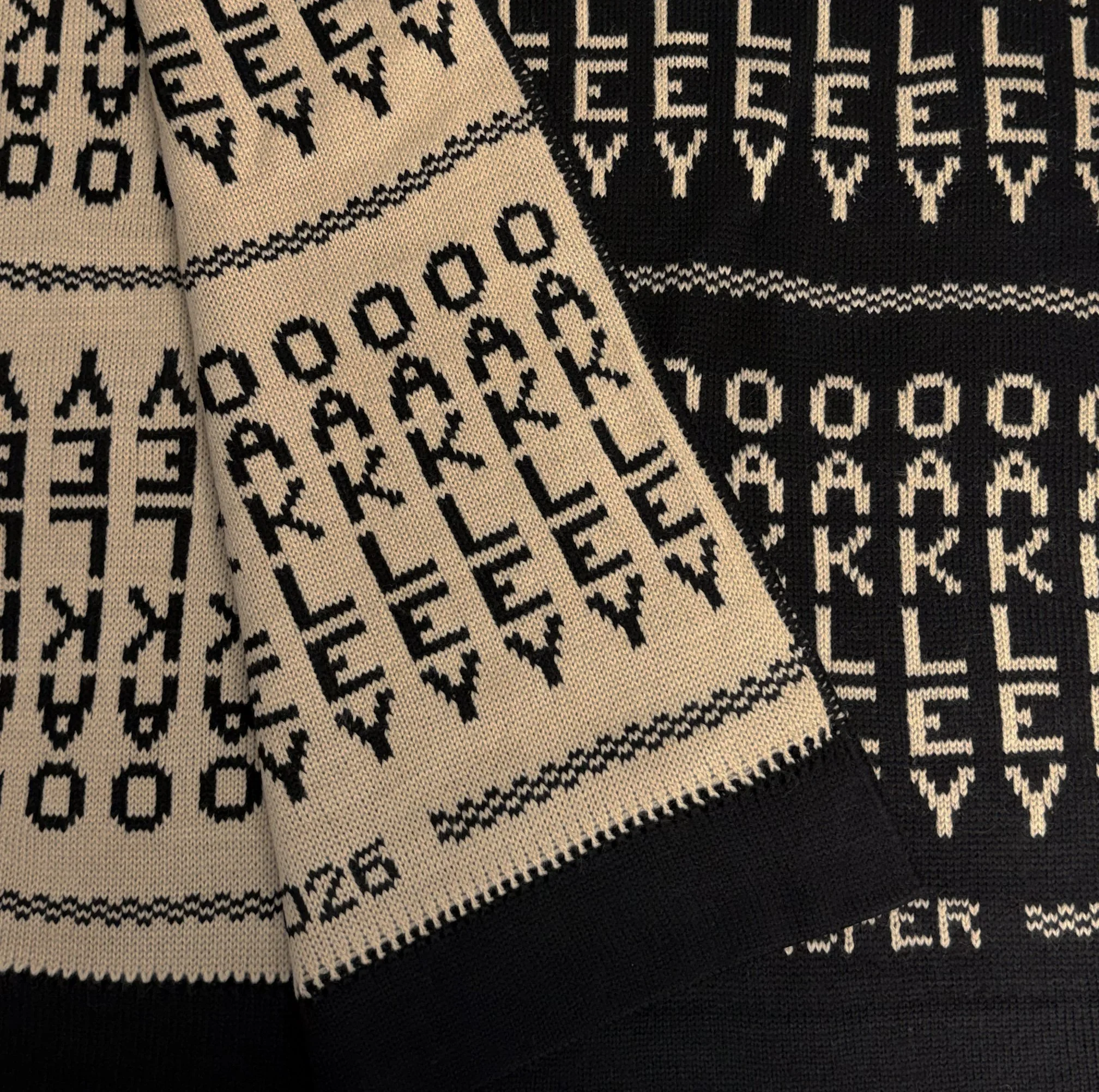 Black and Light Almond - Custom Name Baby Blanket