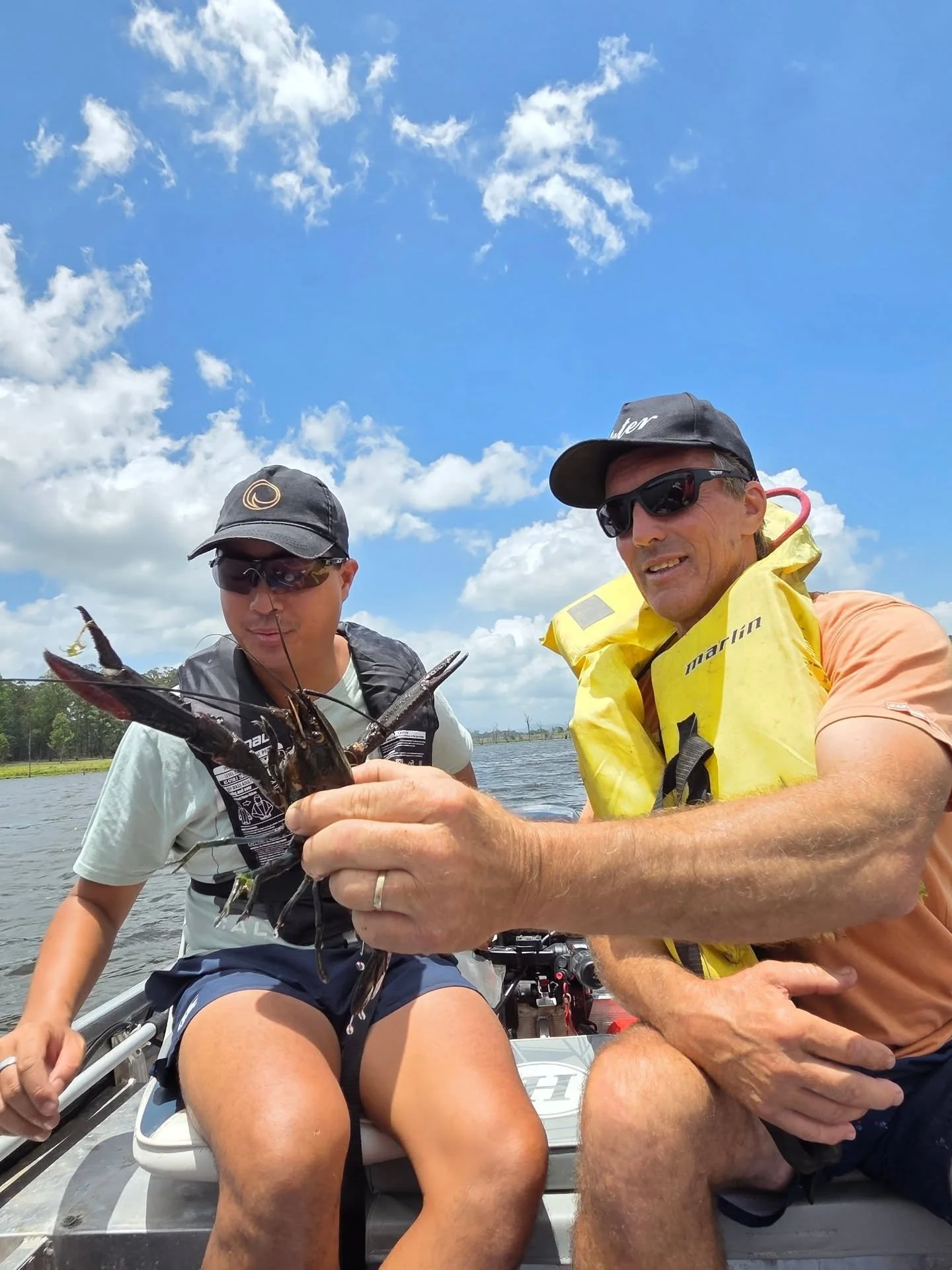 Ethan caught and cooked a lovely yabby