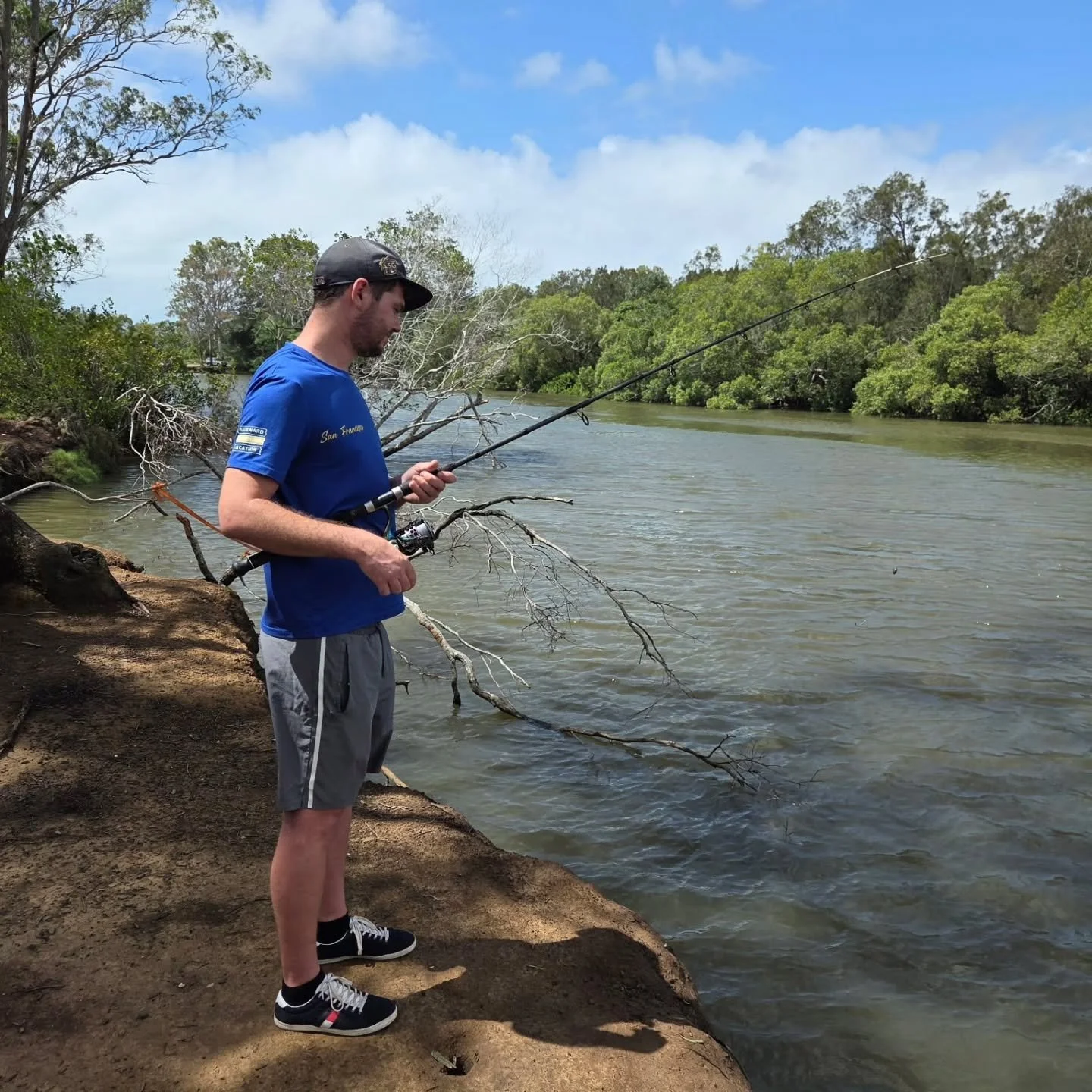 Dan enjoying fishing with Dale