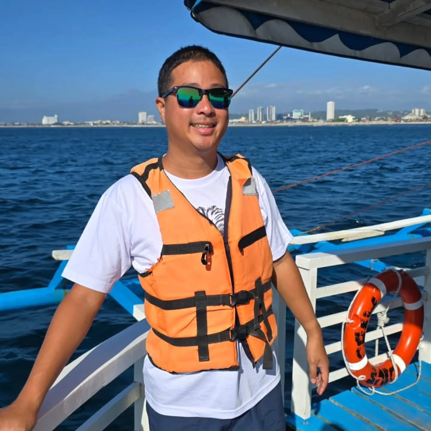Ethan enjoying the water in the Philippines