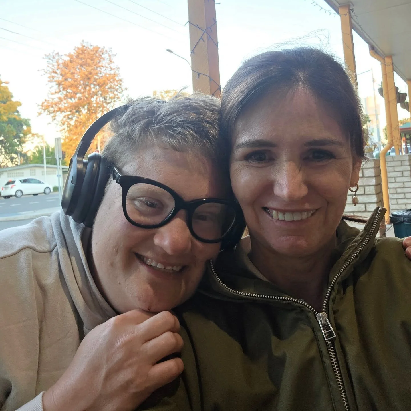 Catching up with Chloe for a coffee