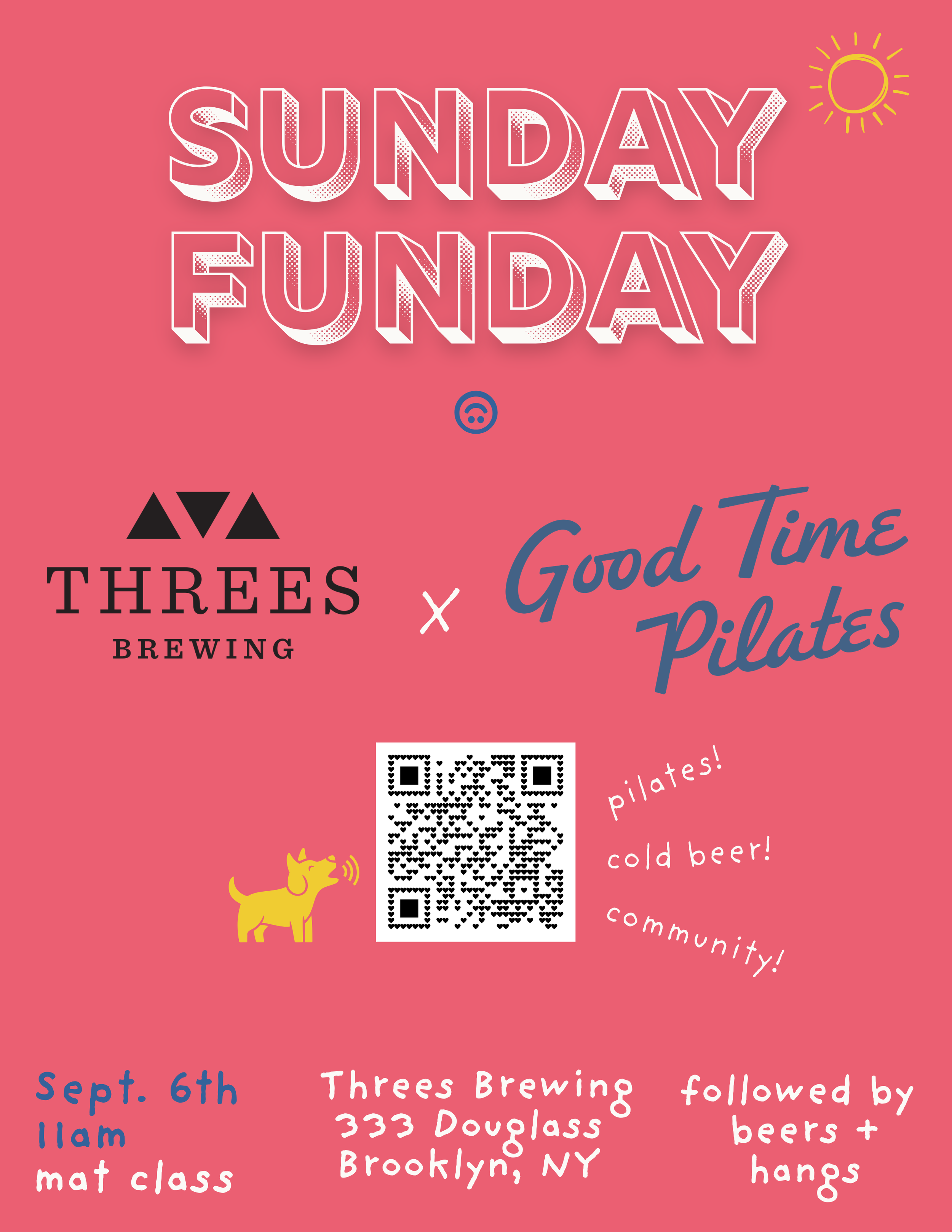 Threes Brewing x Good Time Pilates 