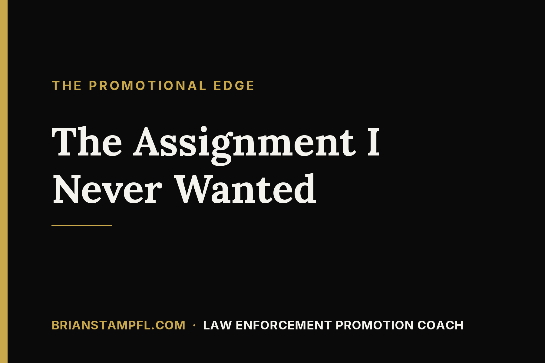 The Assignment I Never Wanted