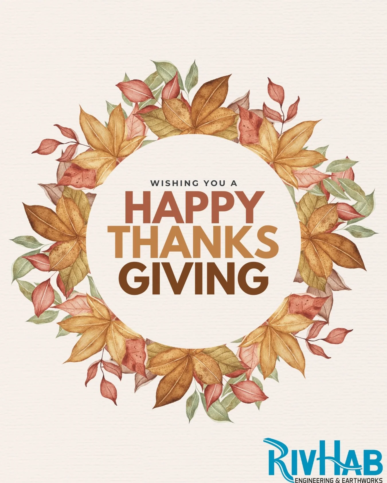 Wishing you a wonderful Thanksgiving! We&rsquo;re thankful for the continued support of our RIVHAB team, clients and partners. We hope the holiday weekend brings you rest, joy and time with family and friends. 🦃🍂

Our office is closed today and tom
