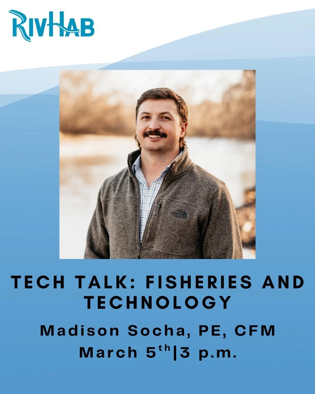 Our week at the Idaho Chapter of the American Fisheries Society Conference continues!

Tomorrow, don&rsquo;t miss out on the Tech Talk, presented by Madison Socha, Water Resources Engineer at RIVHAB, He&rsquo;ll be diving into RIVHAB&rsquo;s backgrou