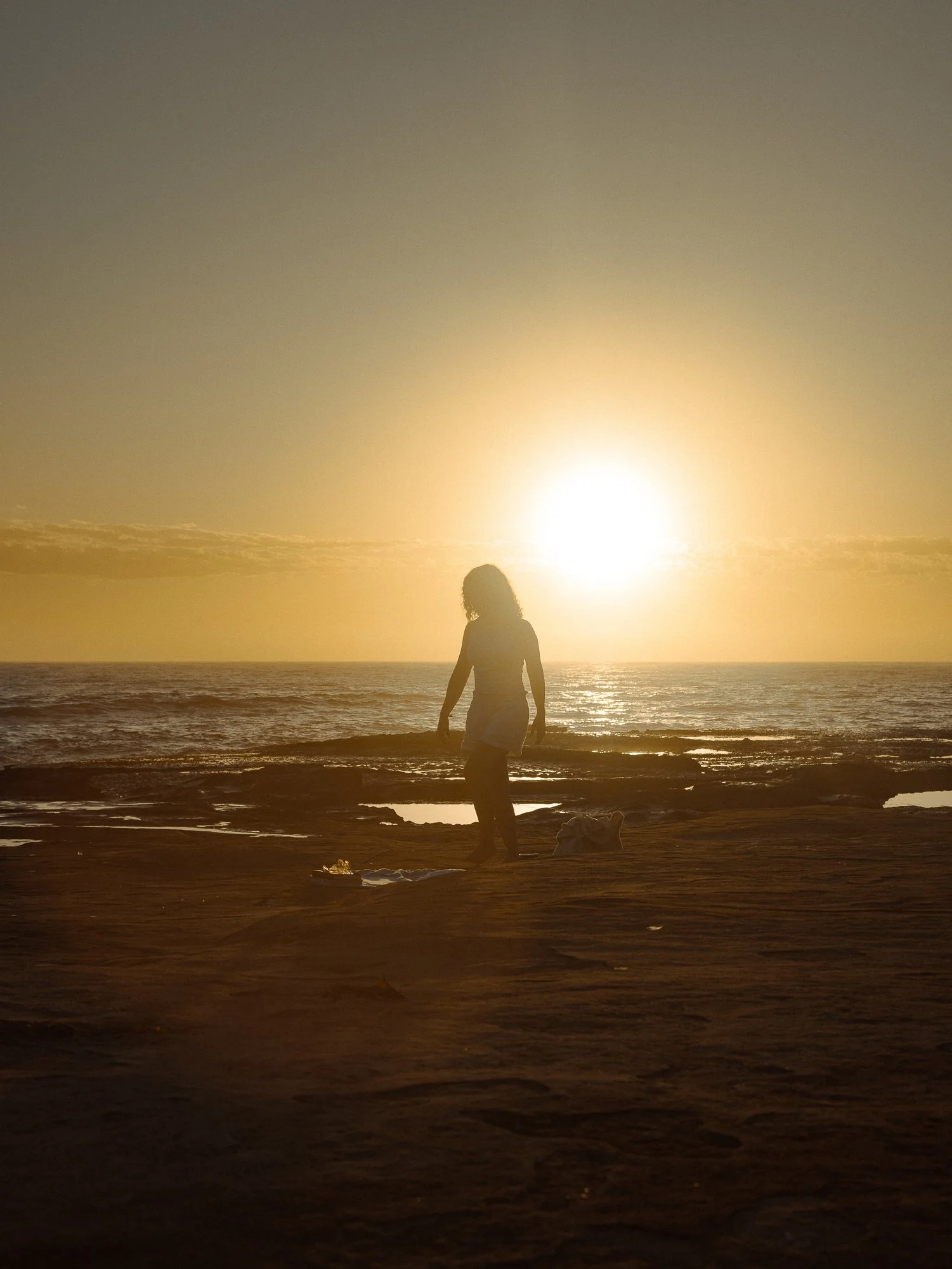 Carolina Gonzalez practising mindfulness outdoors