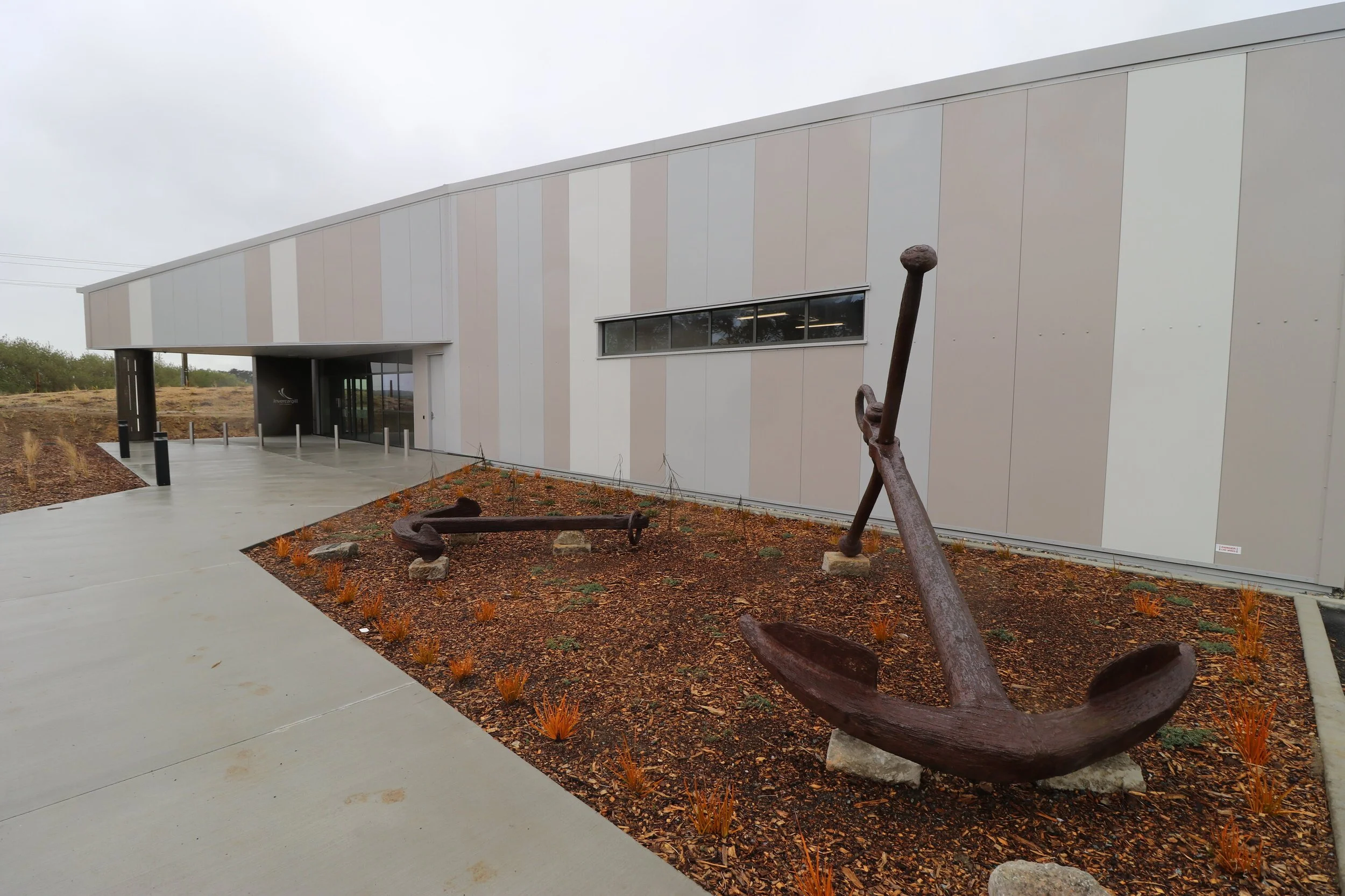 The anchor from the former Southland Museum and Art Gallery has also been moved to the site