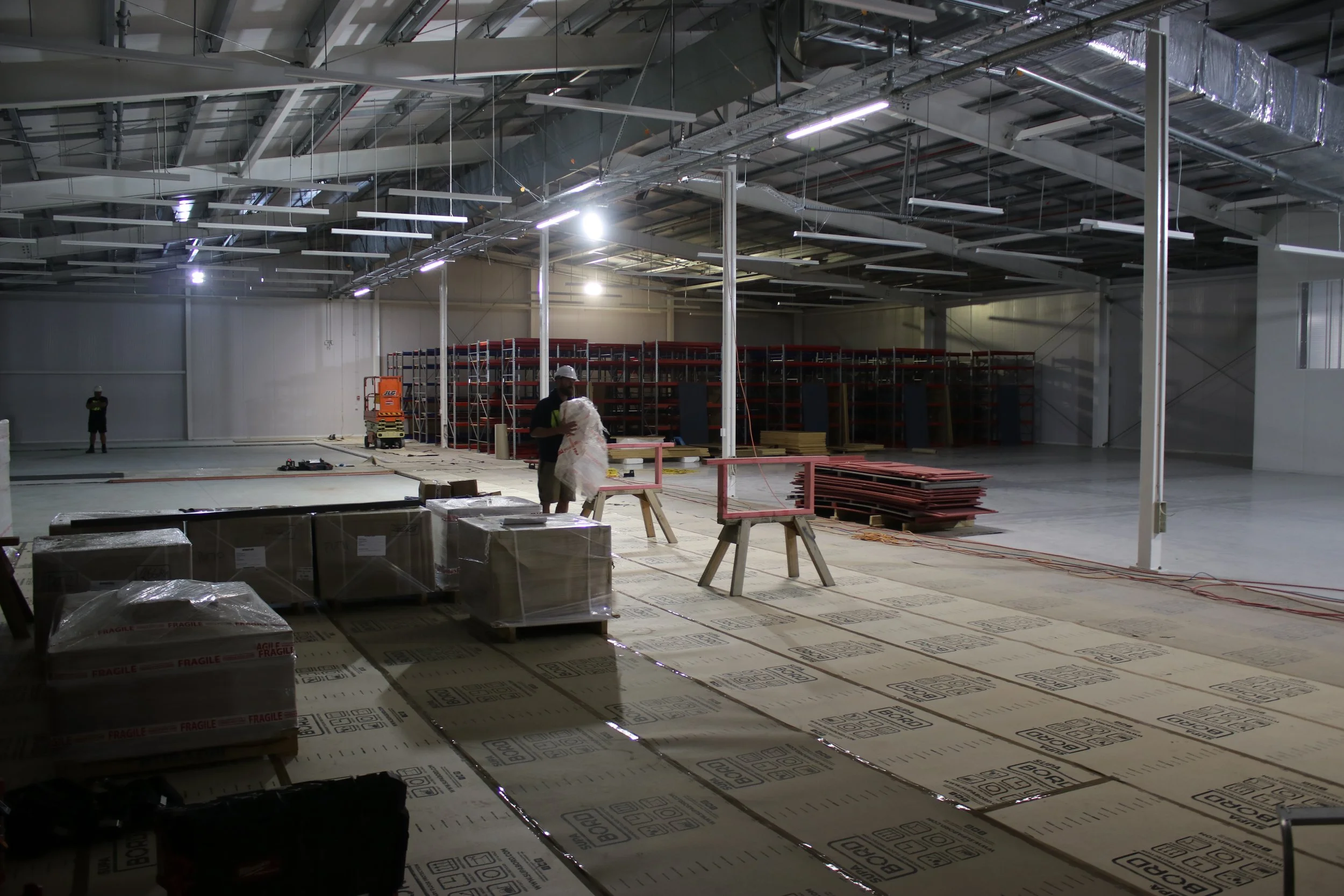 Shelves are going up in the Tisbury Collection Storage Facility.  