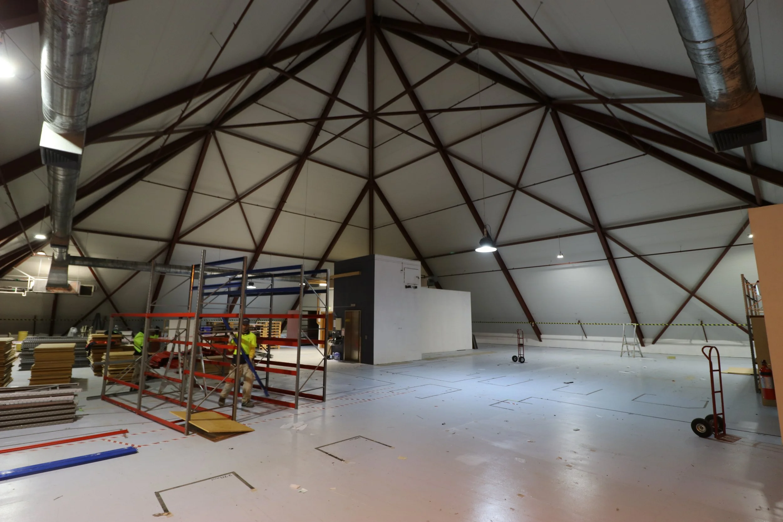  This week, the packed collection items are starting to be moved from the top of the current museum building. 