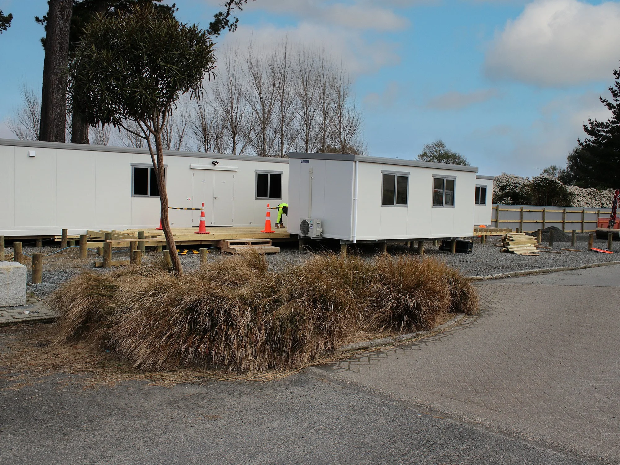 At the museum site at Queens Park, more portacoms have been added to the worker’s village, bringing the total to three. By the end of October, there will be five.