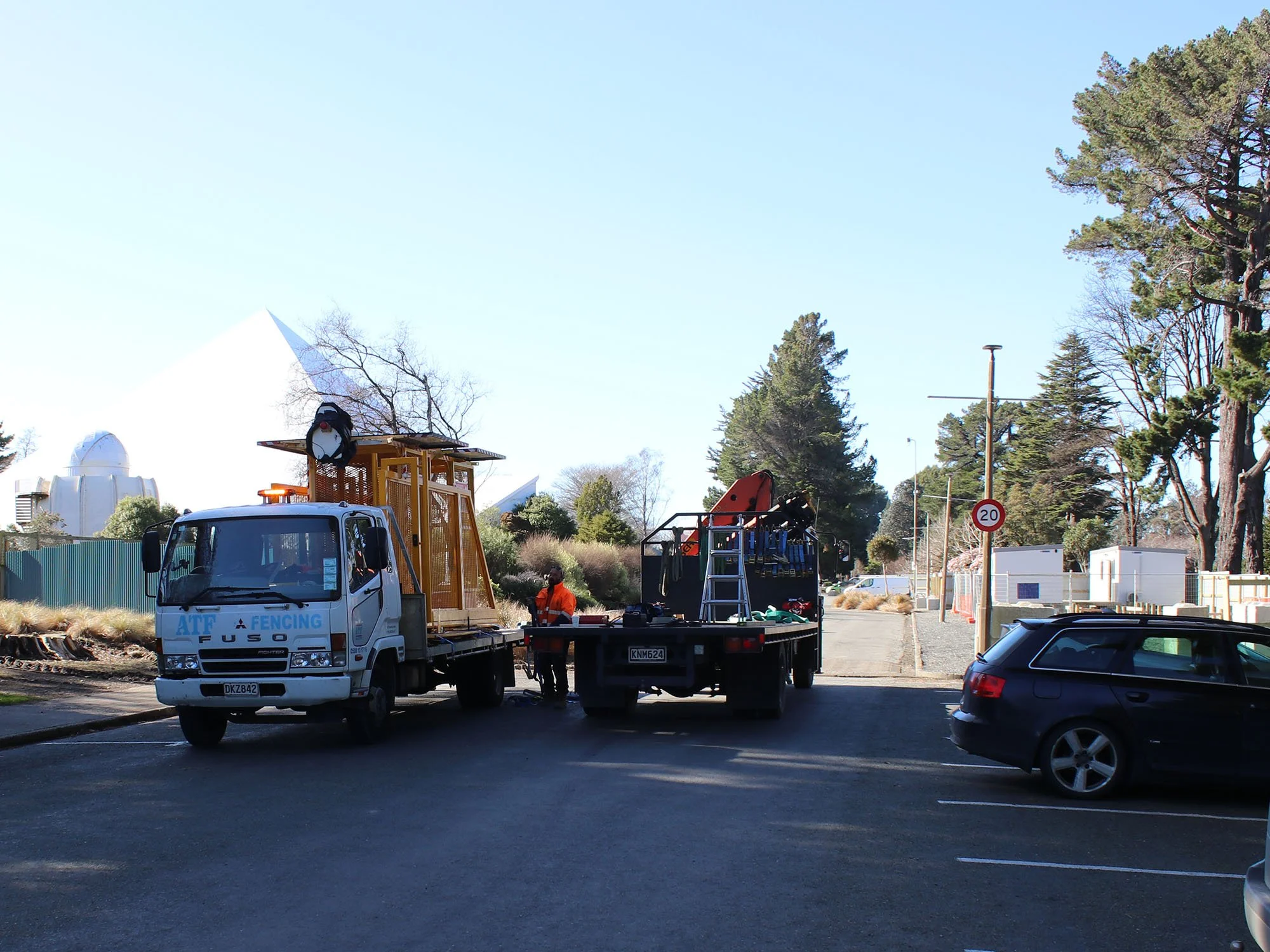 Gates arrived on Monday morning to be installed across the east end of Victoria Avenue and at the Gala St Reserve end.
