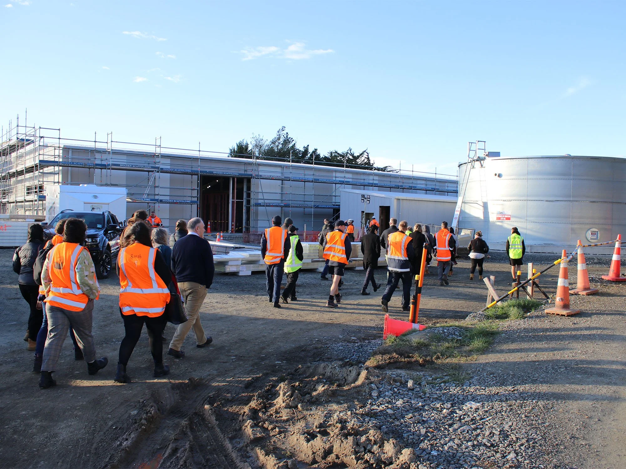Council and Museum staff paid a visit to the Tisbury storage facility on Monday to check out the progress.