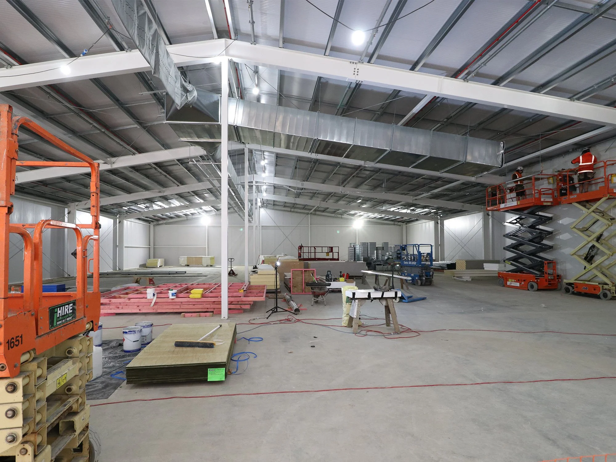 The inside of the Tisbury storage facility is starting to come together in preparation for shelving to be installed later in the year.