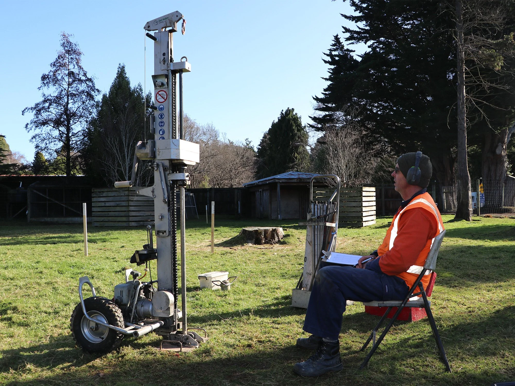 Geotesting at the site of the new tuatara facility took place so the builders can understand more about the land they will be working with.