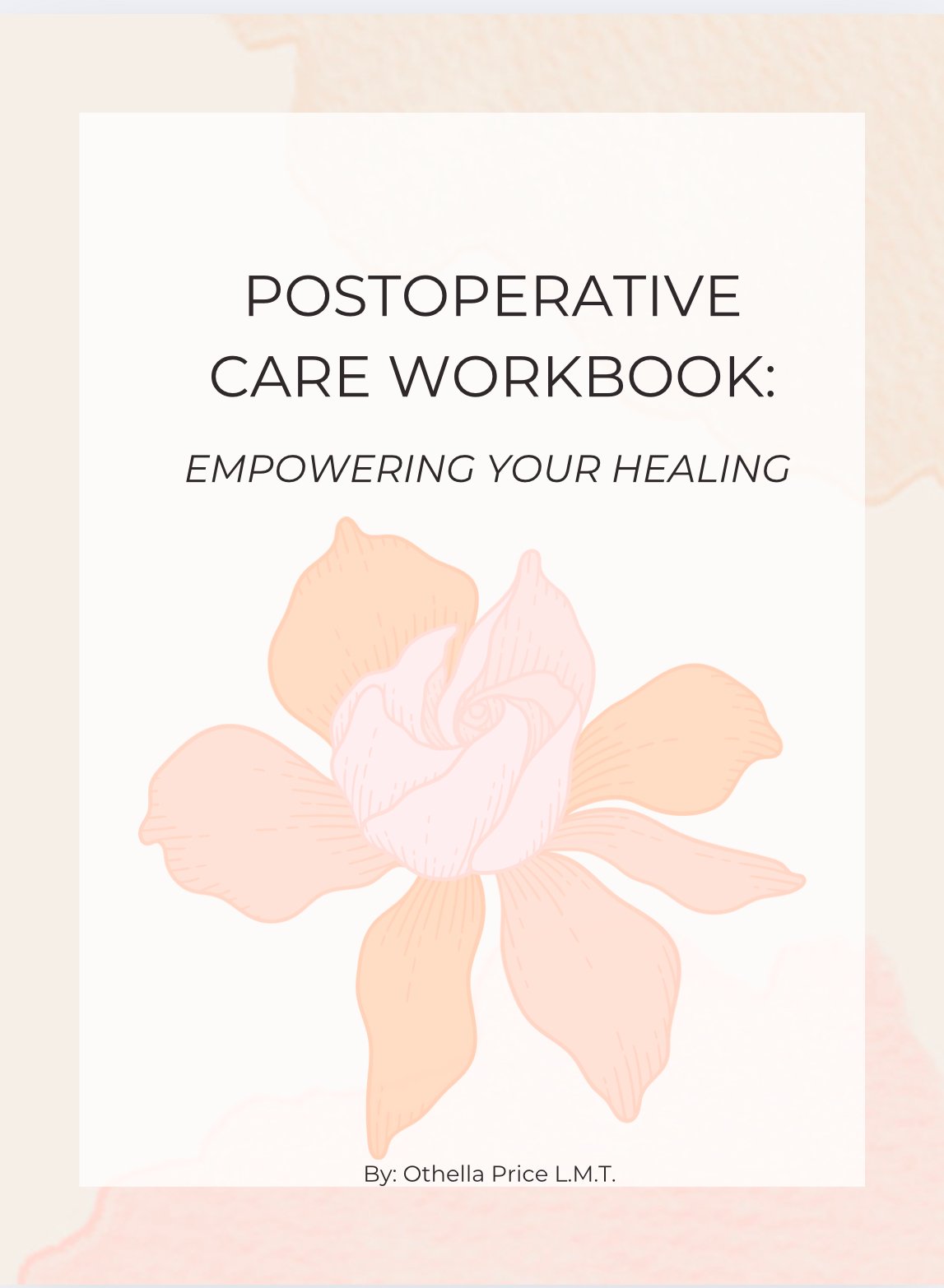 PostOperative Care Workbook