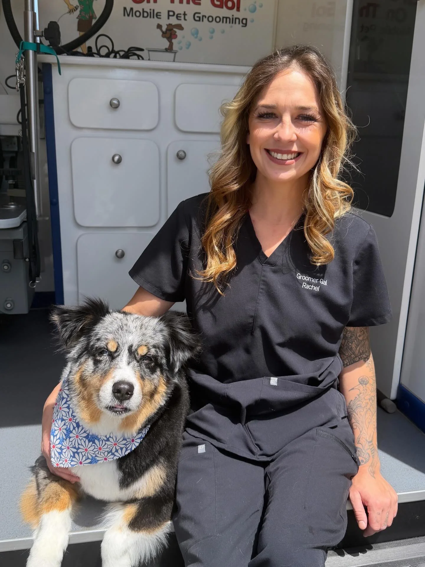 Meet Rachel &amp; sweet Bonnie &mdash; the heart behind Groomer Gal On The Go 🐾💕

Groomer Gal On The Go is a proudly women-owned, family-run business with over 20 years of experience caring for pups in the community. From relaxing baths to full gro