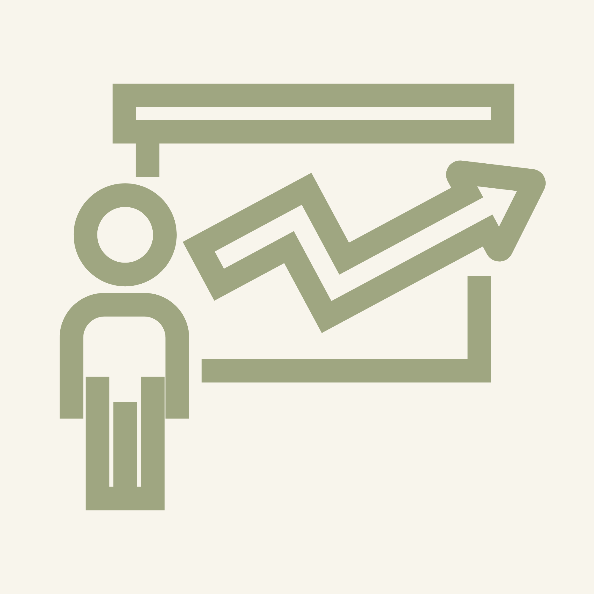 Geometric drawing of an outline square with sections divided by vertical, horizontal, and circle lines.