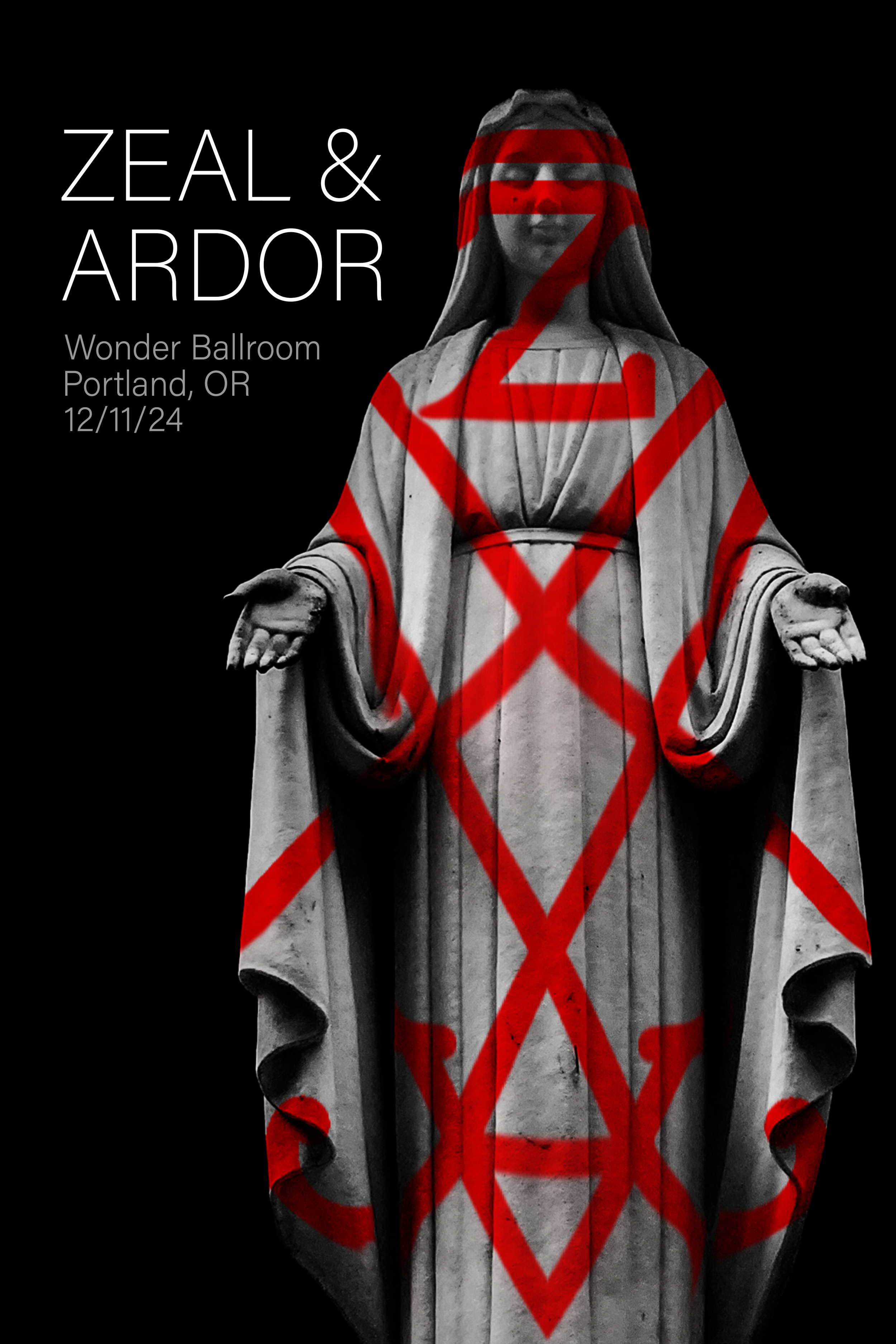 Zeal & Ardor fan print.
GREIF North American Tour
Wonder Ballroom
12/11/24
