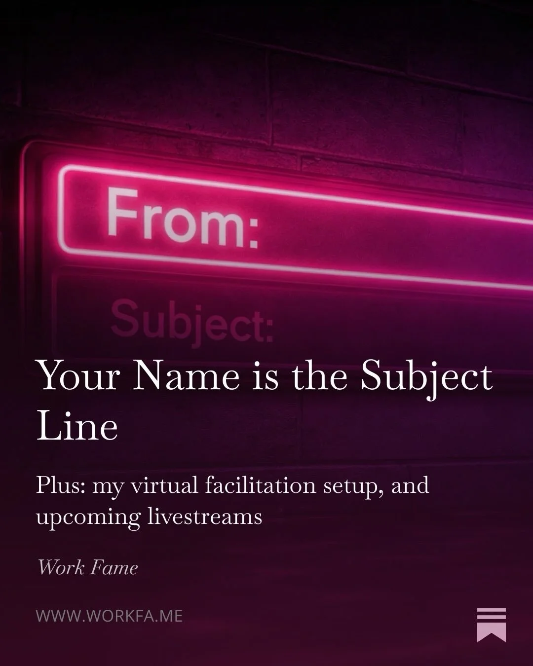 The best real estate I bought in 2009 only cost me $11.99. 

More on that, and why your name > subject lines in this week&rsquo;s Work Fame article. Link in bio!