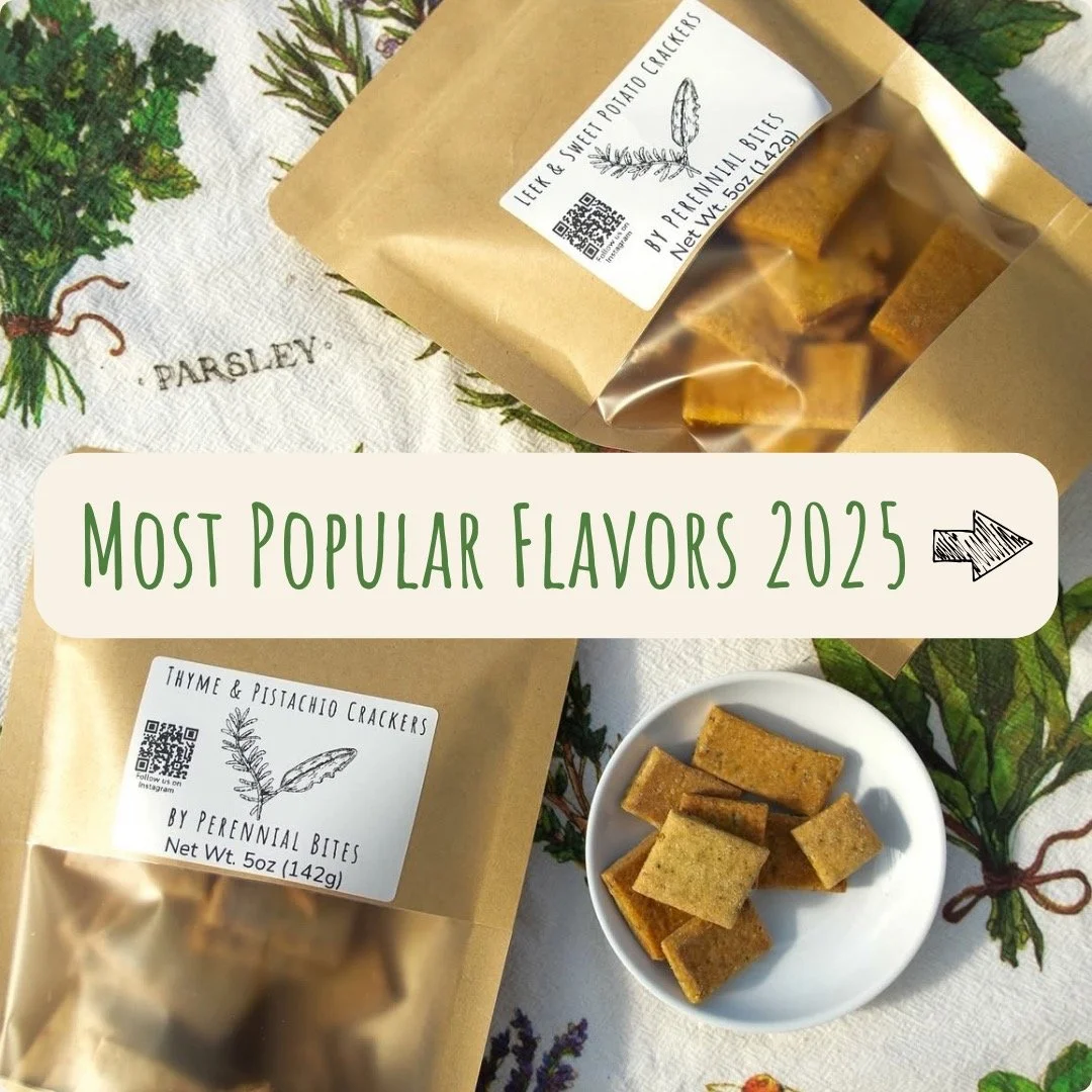 Not sure which cracker flavor to buy? Here are the customer favorites so far in 2025 ⬇️

1. Thyme &amp; Pistachio: The OG, the one that started it all, and still after 1.5 years the best seller. Shortbread style texture, fresh thyme flavor, real grou