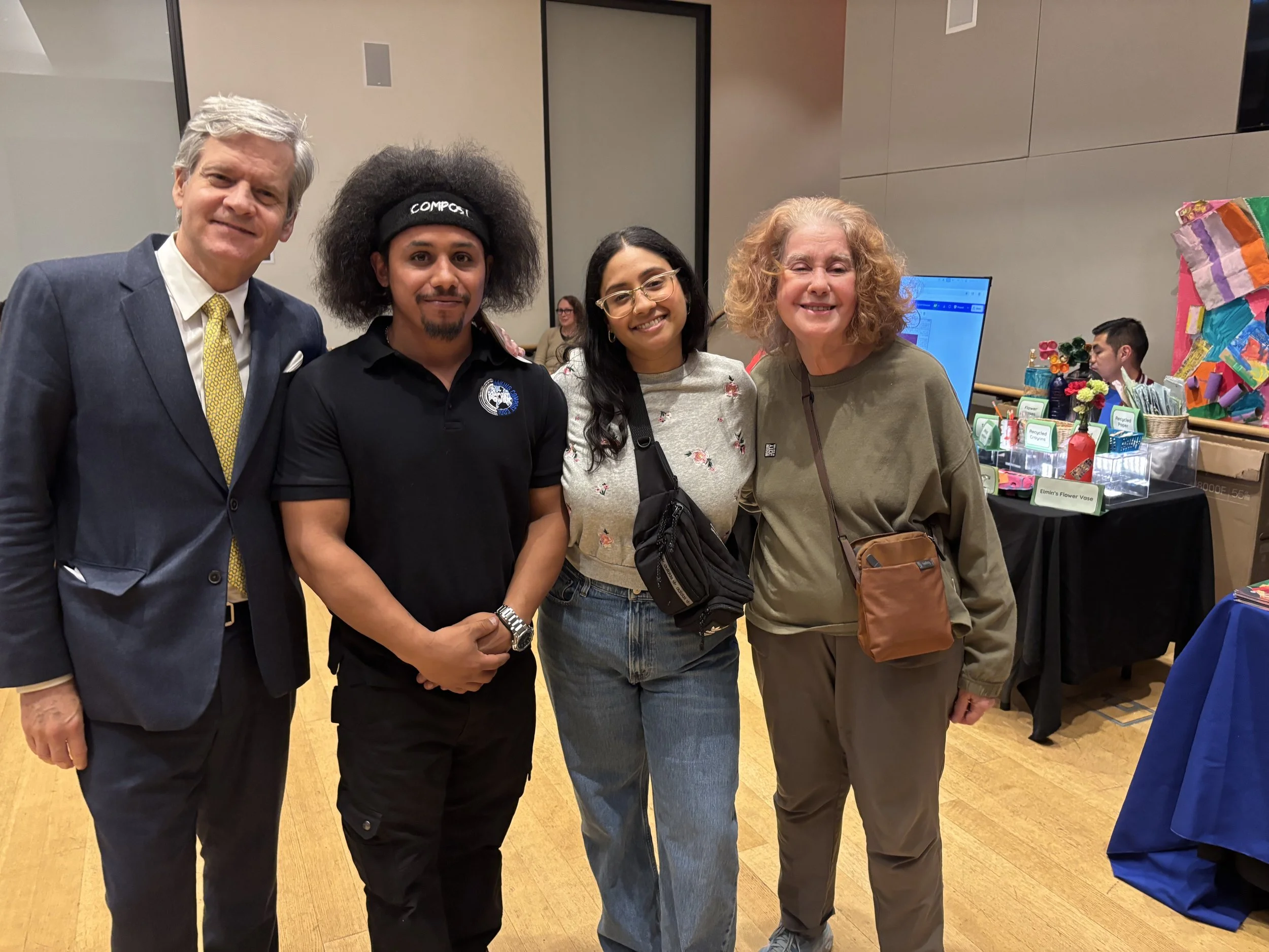MSWAB members and Domingo Morales of Compost Power with Manhattan Borough President, Brad Hoylman-Sigal
