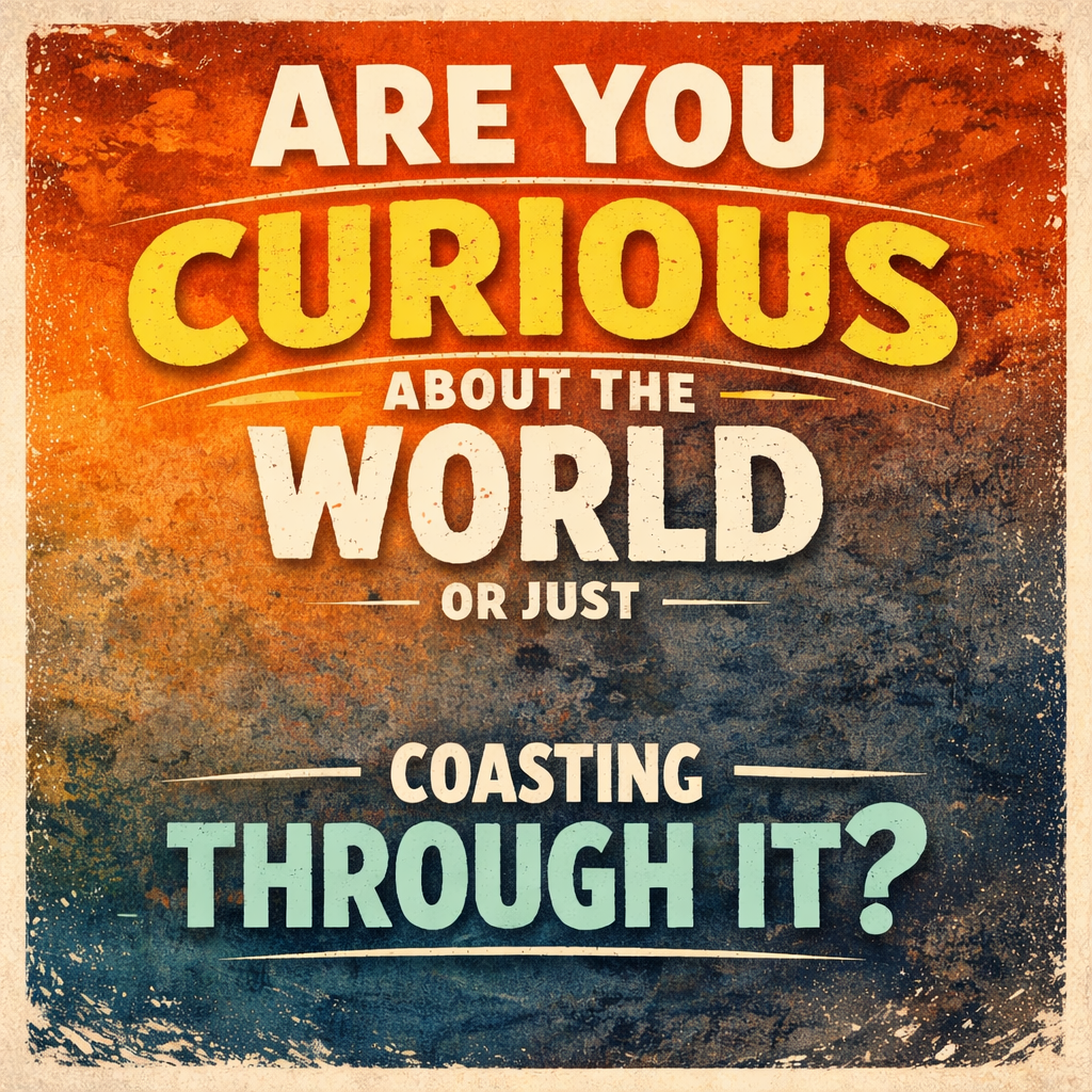 Are you curious about the world, or just coasting through it?