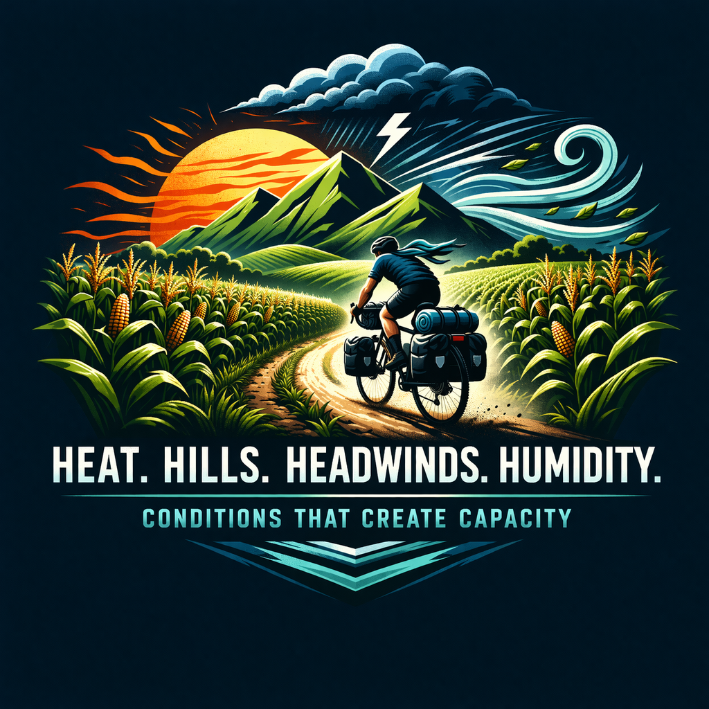 Heat. Hills. Headwinds. Humidity. 