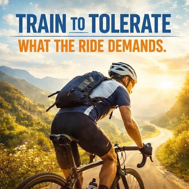 Train to tolerate what the ride demands.