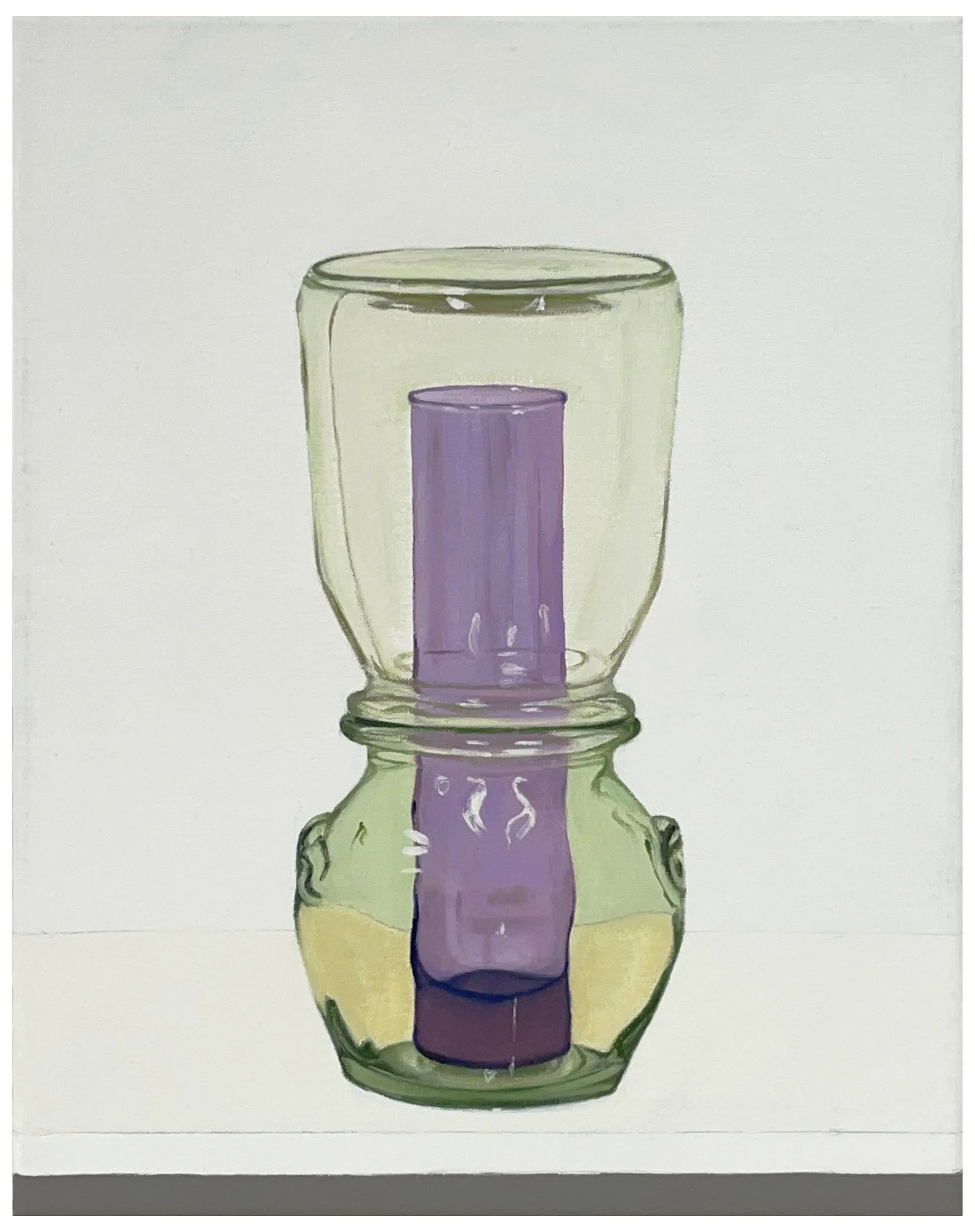 A Glass Vessel Inside Another With Another Inverted On Top I
