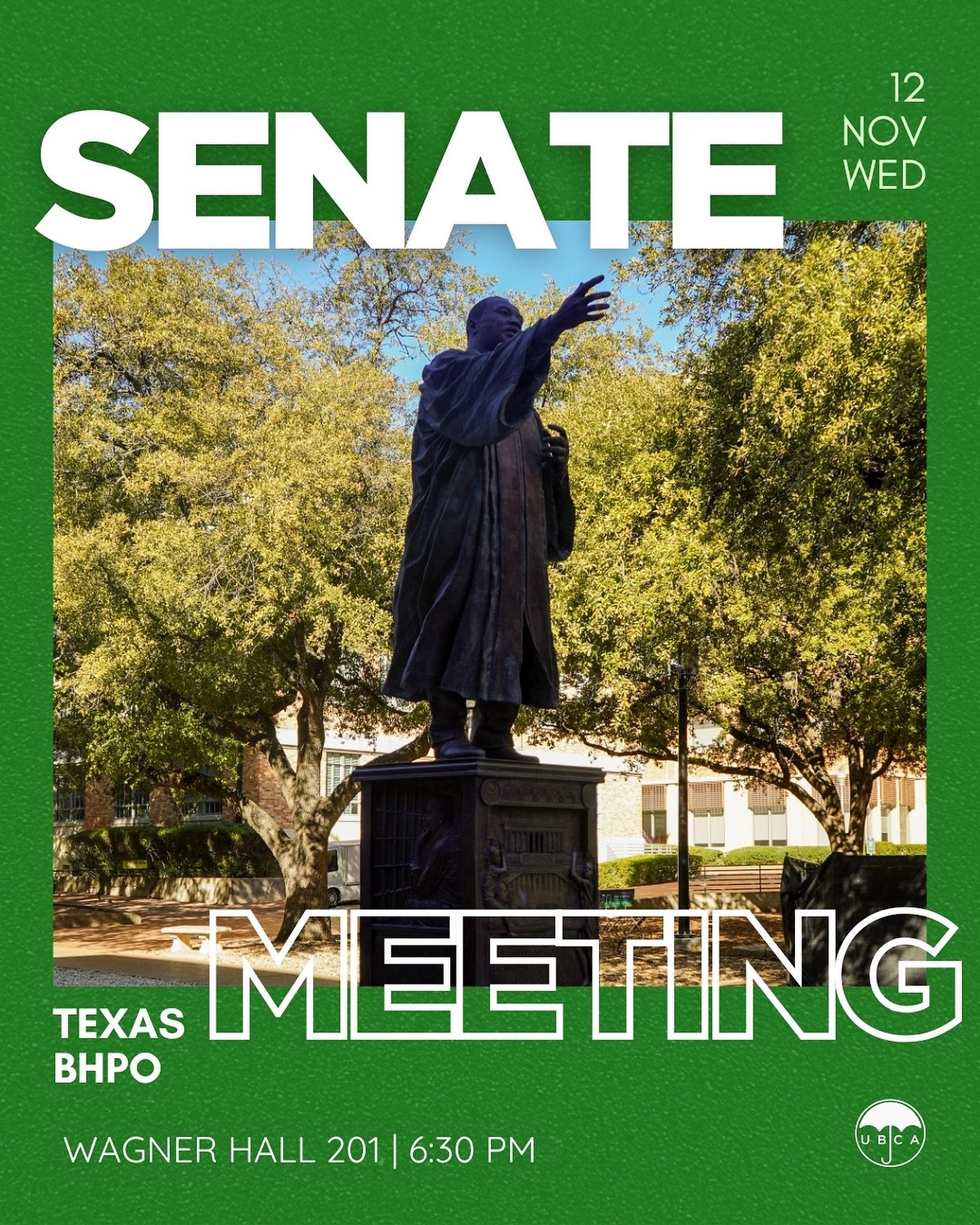 Join us this Wednesday 🤑 for our third senate meeting of the semester!