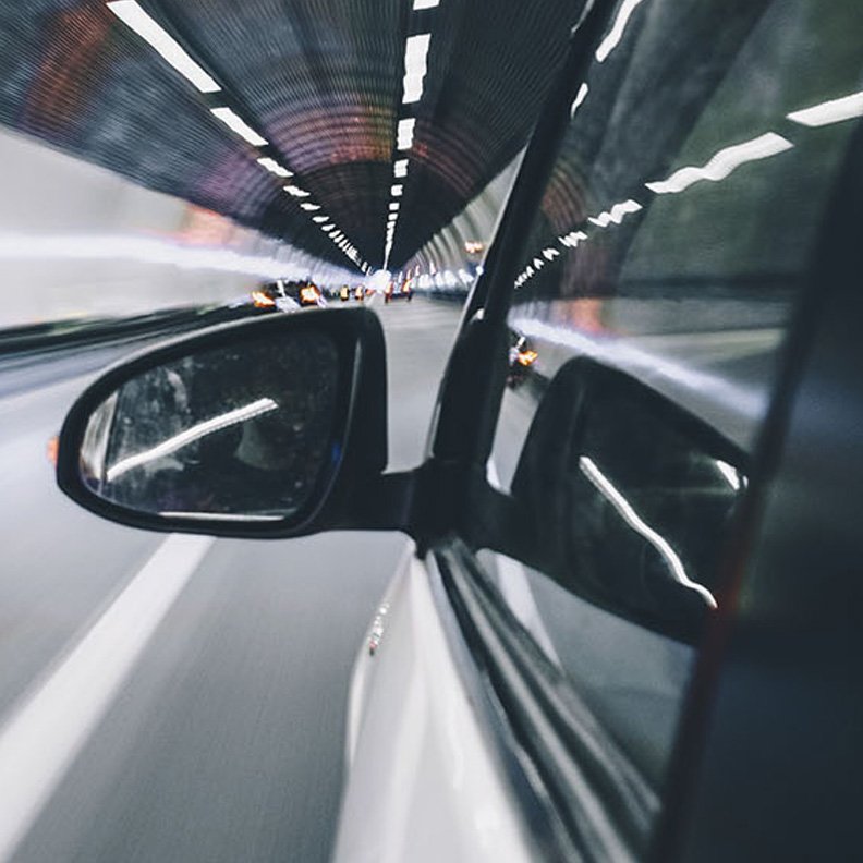 image of a car in tunnel