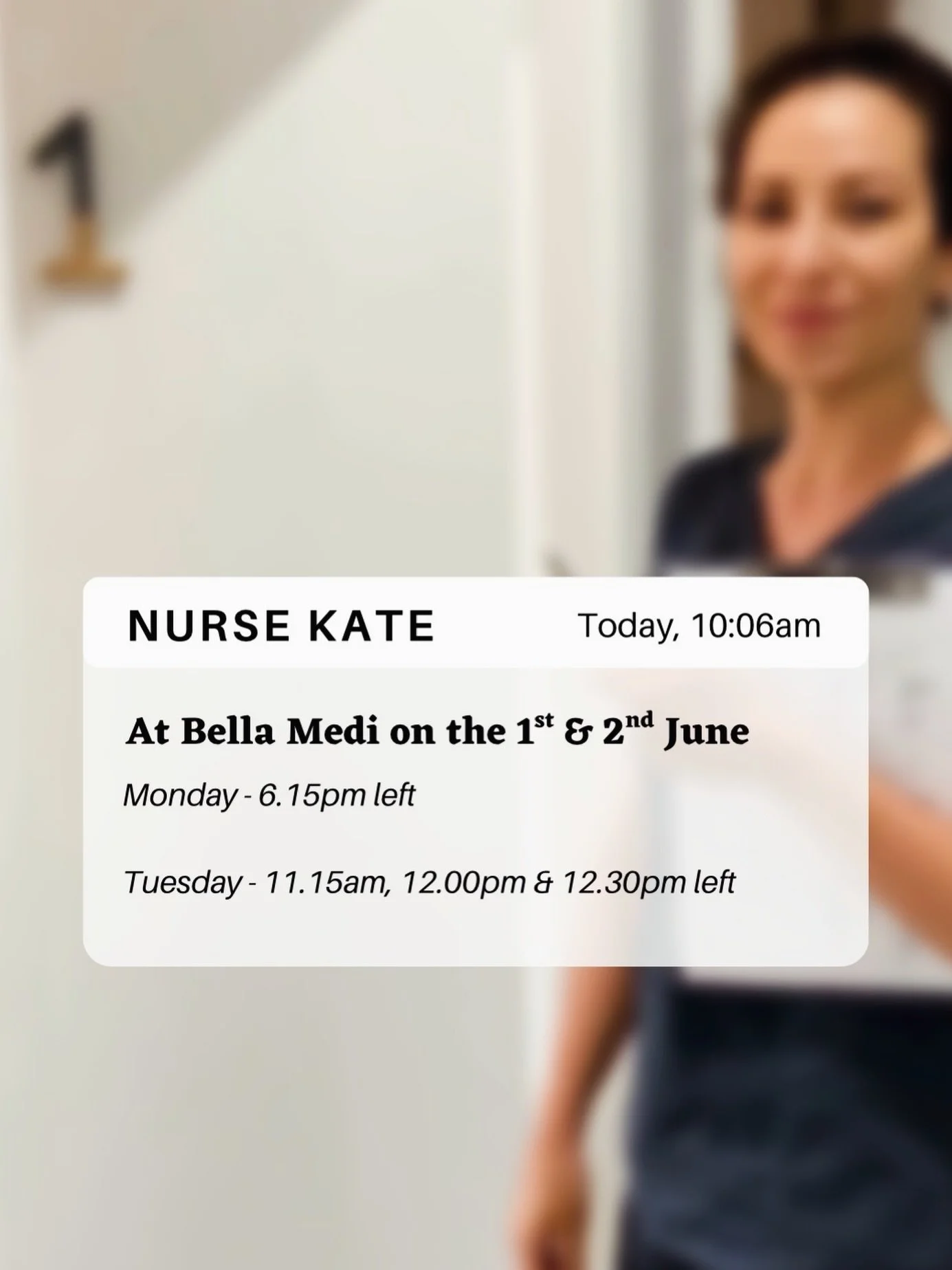 Our fave gal is back in clinic on the 1st &amp; 2nd May!

Nurse Kate is busy so we suggest snapping up these last appointments before they go 👏🏽🫶🏽

Phone 📞 0263722682